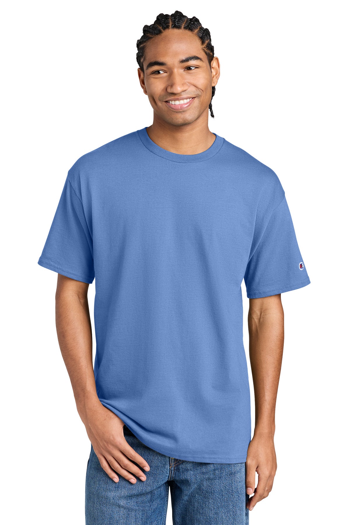 Custom Embroidery or DTF Print - Champion ® Jersey Short Sleeve Tee CH1000