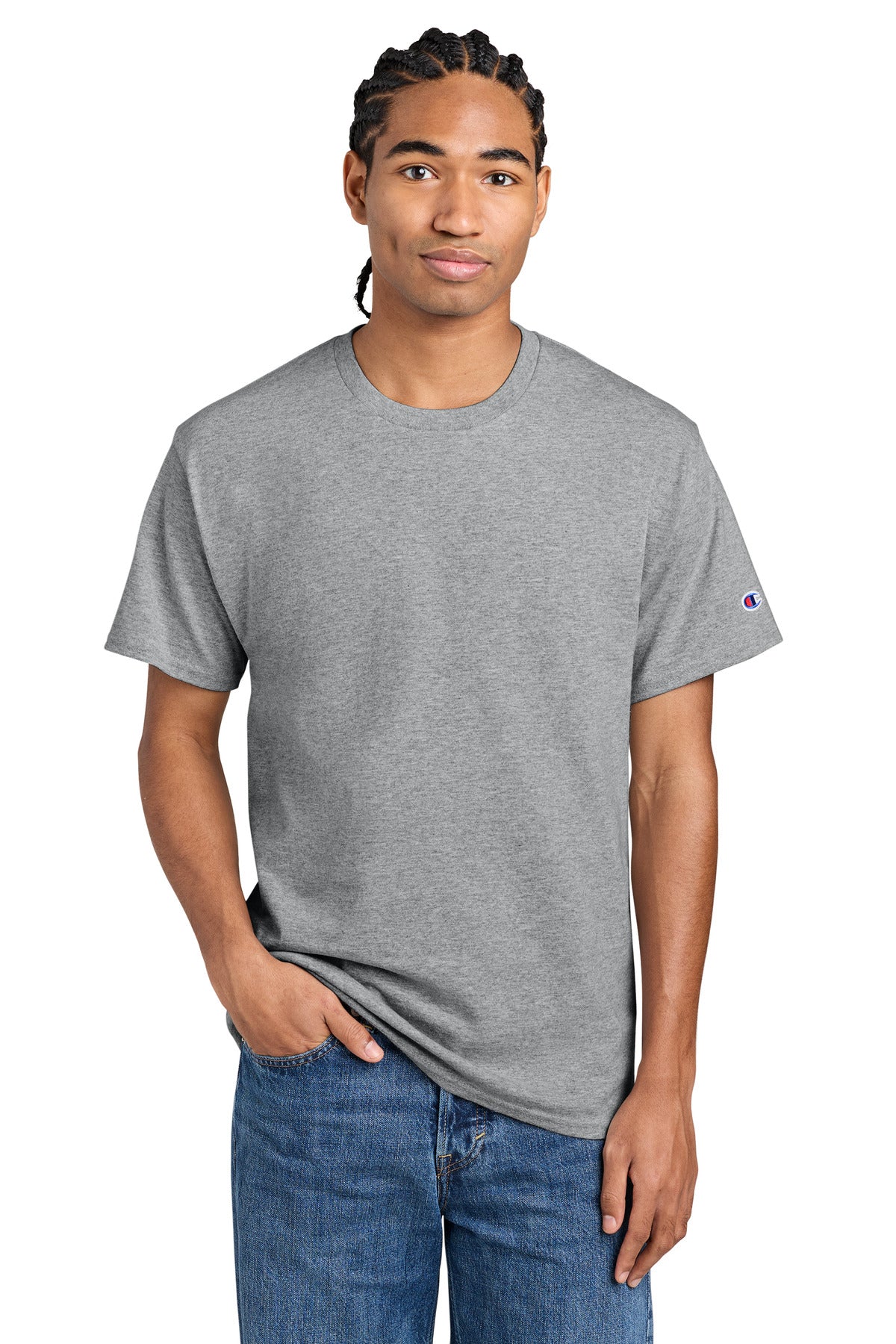 Custom Embroidery or DTF Print - Champion ® Jersey Short Sleeve Tee CH1000
