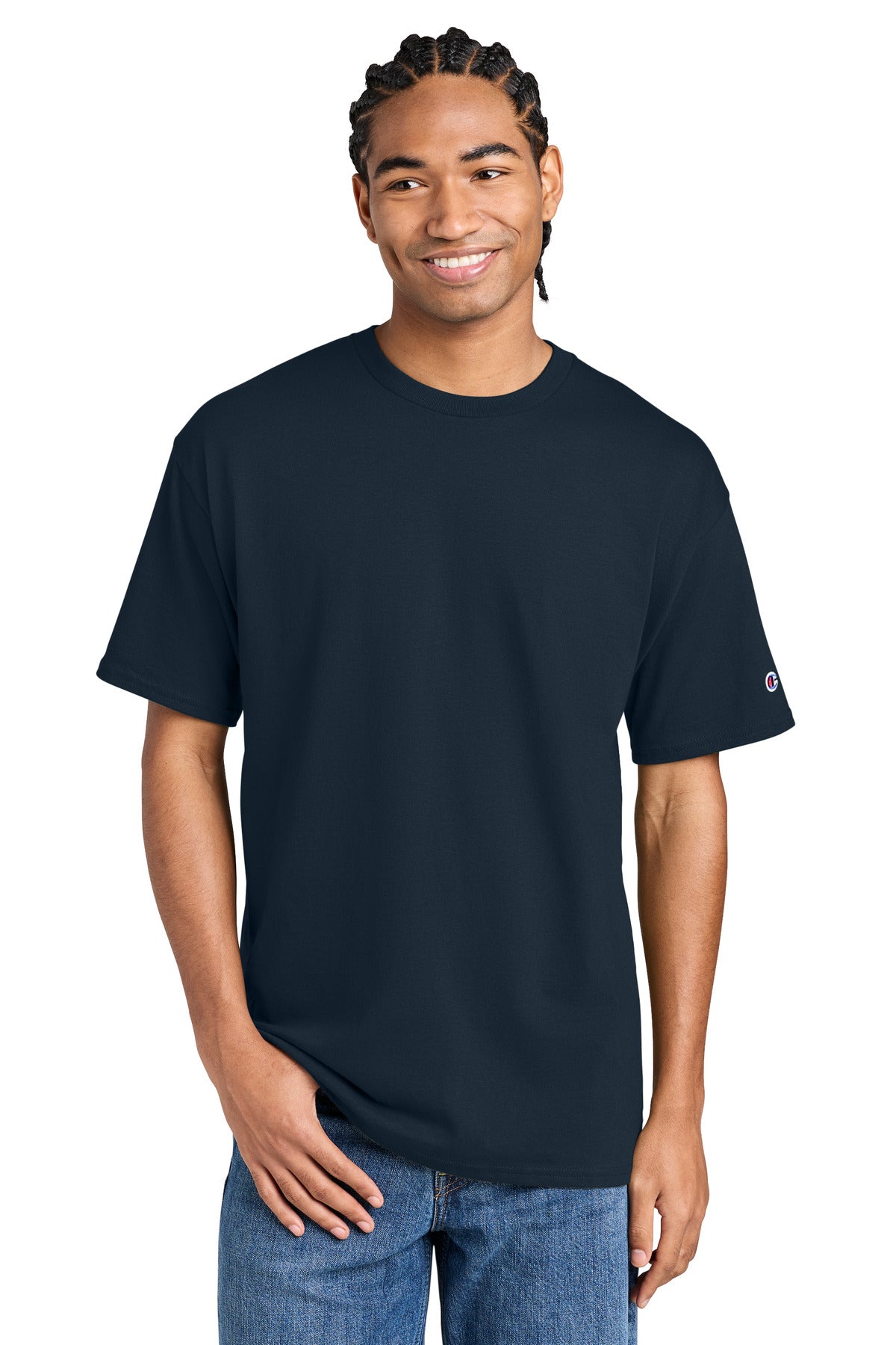 Custom Embroidery or DTF Print - Champion ® Jersey Short Sleeve Tee CH1000