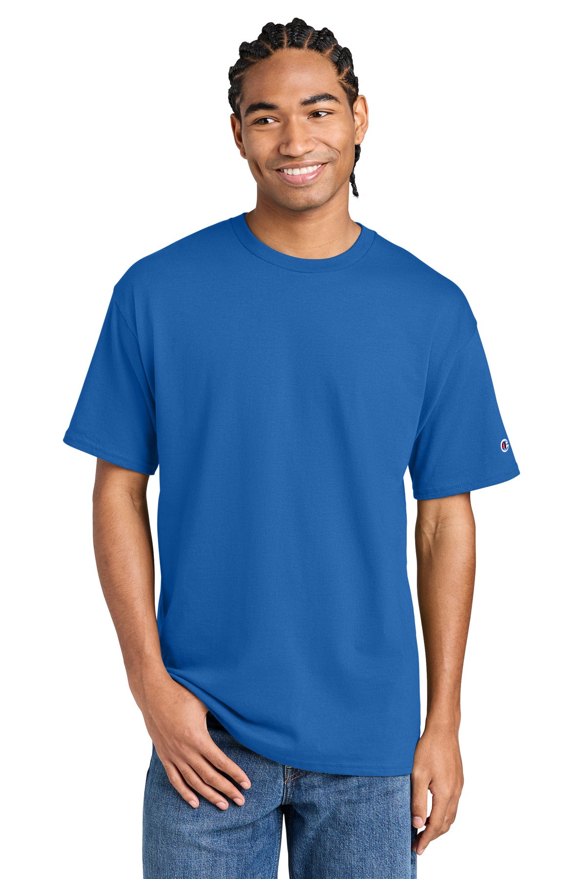 Custom Embroidery or DTF Print - Champion ® Jersey Short Sleeve Tee CH1000