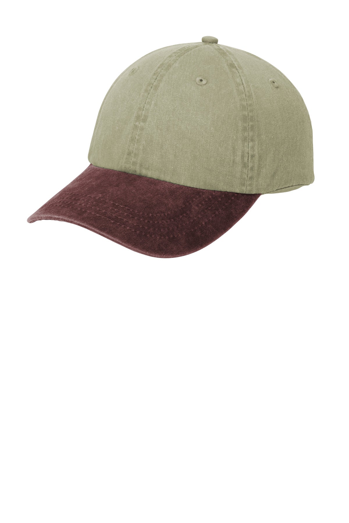 Custom Embroidered - Port & Co ™ Two-Tone Pigment-Dyed Cap. CP83