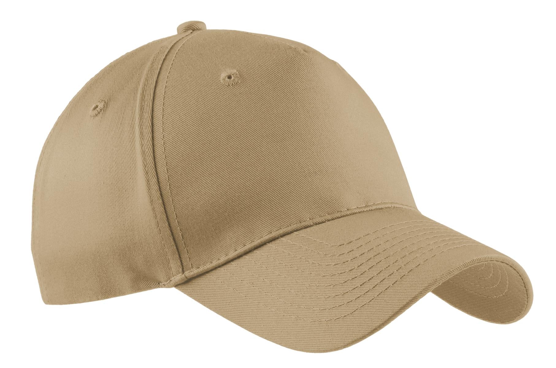 Custom Embroidery or DTF Print - Port Authority ® Five-Panel Twill Cap. CP86