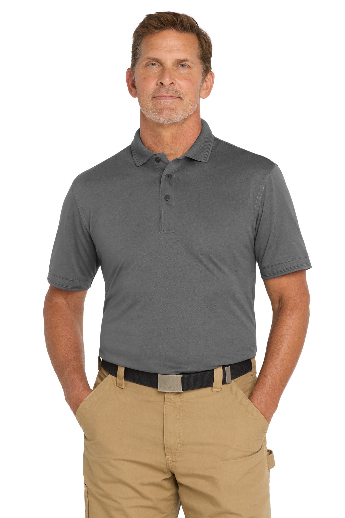 Custom Embroidery or DTF Print - CornerStone ® Industrial Snag-Proof Pique Polo. CS4020