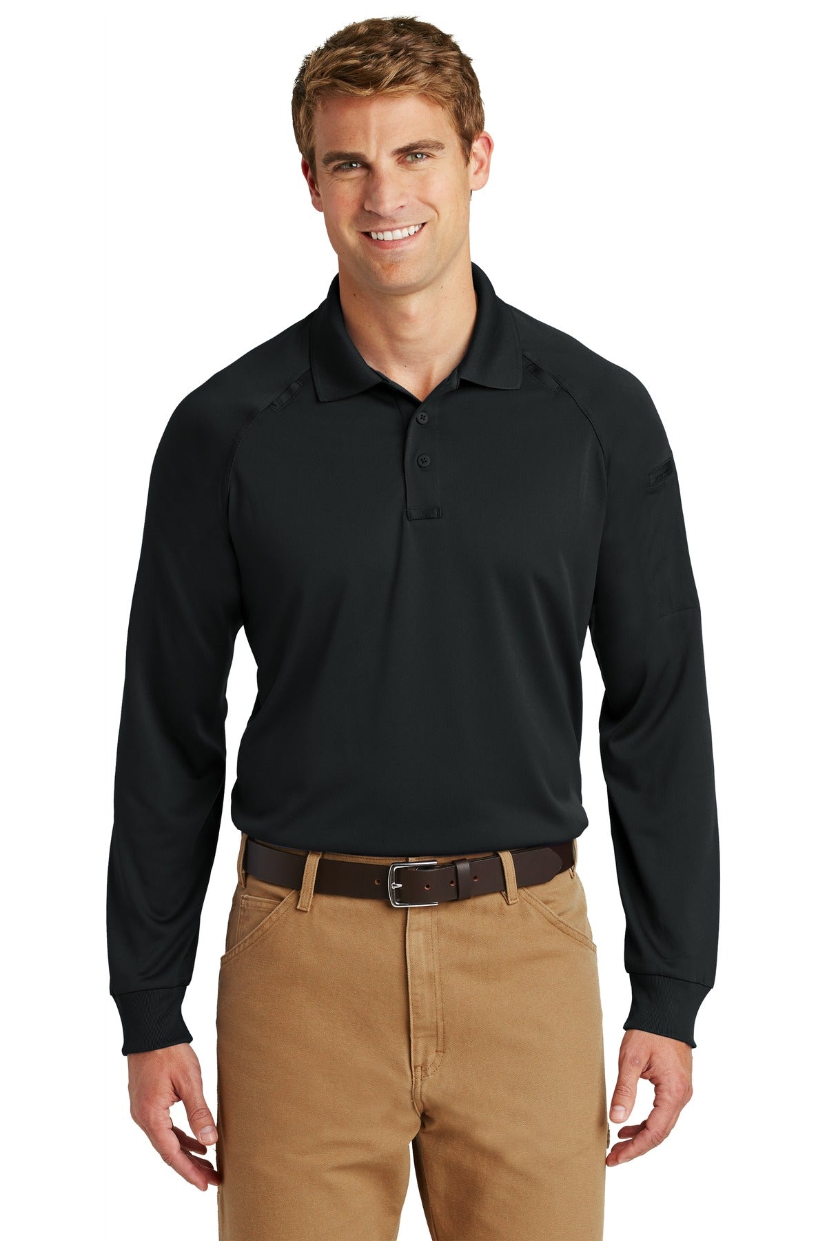 Custom Embroidery or DTF Print - CornerStone ® - Select Long Sleeve Snag-Proof Tactical Polo. CS410LS