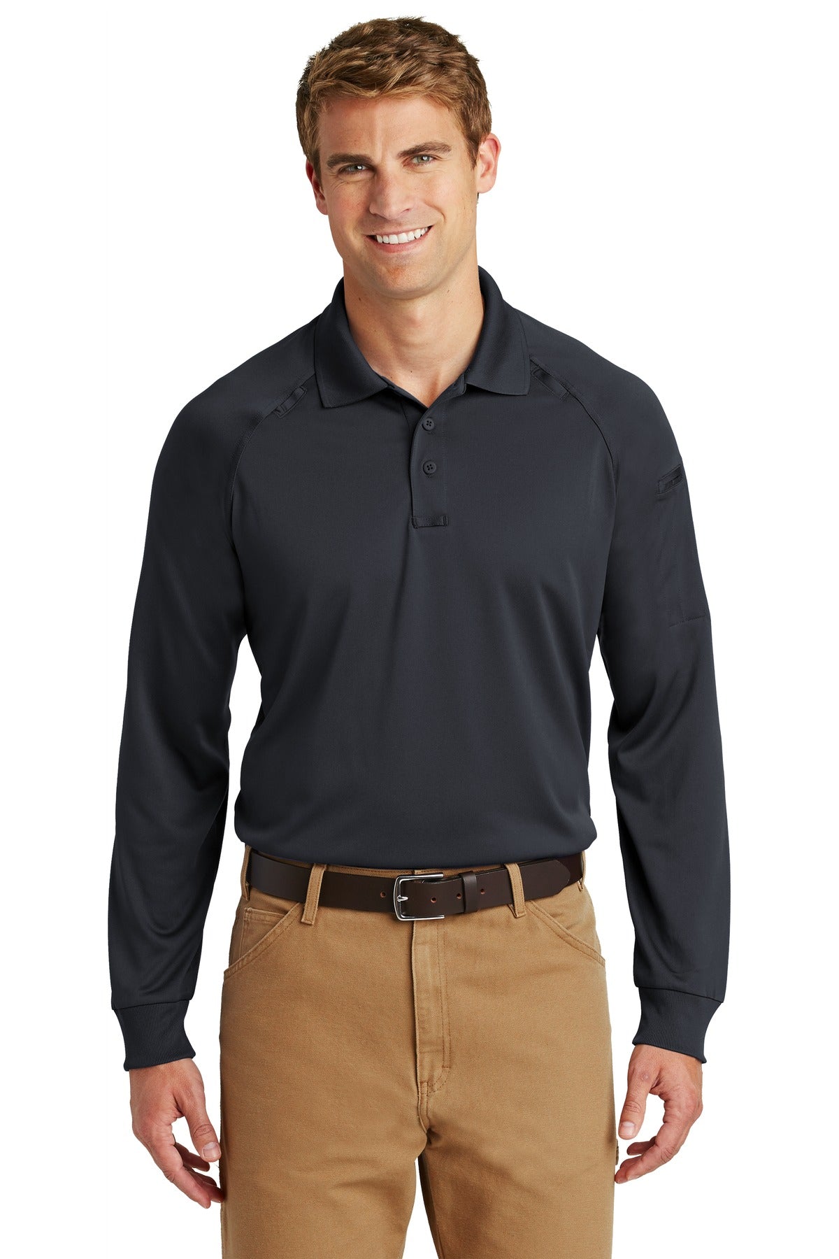 Custom Embroidery or DTF Print - CornerStone ® - Select Long Sleeve Snag-Proof Tactical Polo. CS410LS