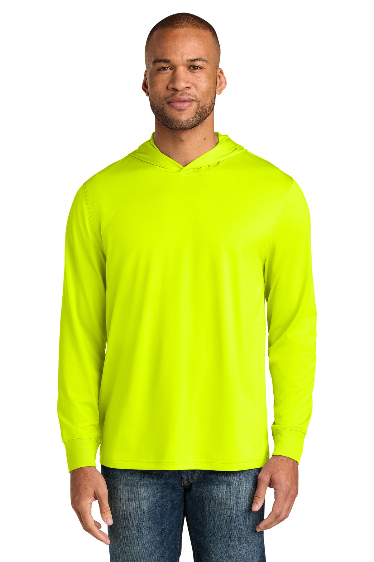 Custom Embroidery or DTF Print - CornerStone ® Workwear Pro Long Sleeve Hooded Tee CS440LSH