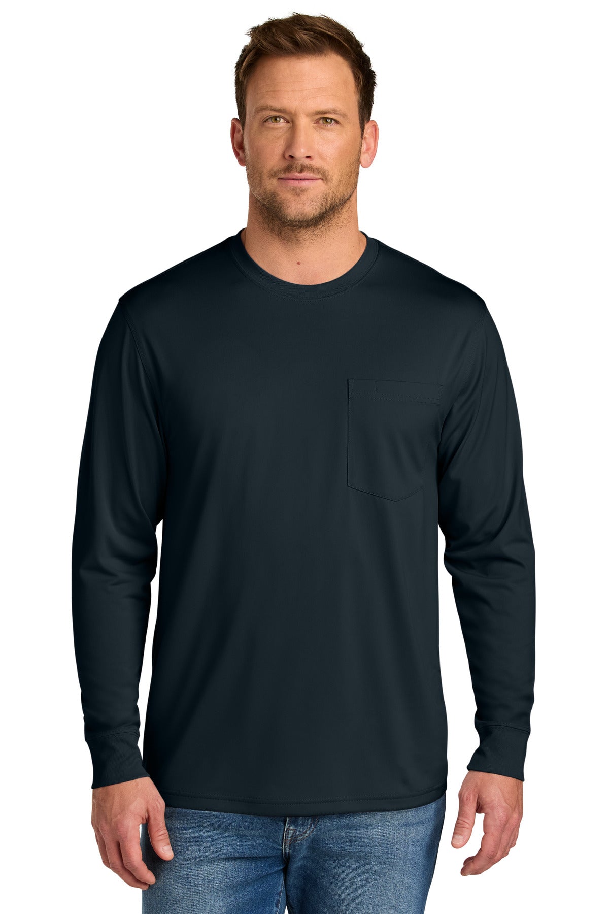 Custom Embroidery or DTF Print - CornerStone ® Workwear Pro Long Sleeve Pocket Tee CS440LSP