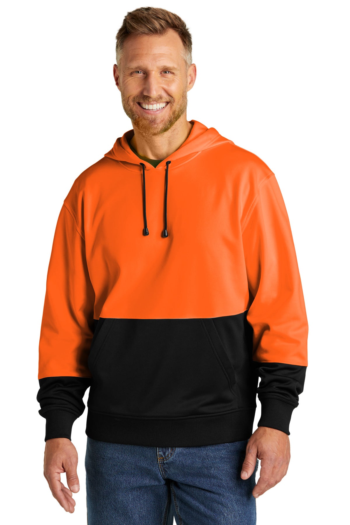 Custom Embroidery or DTF Print - CornerStone ® Enhanced Visibility Fleece Pullover Hoodie CSF01