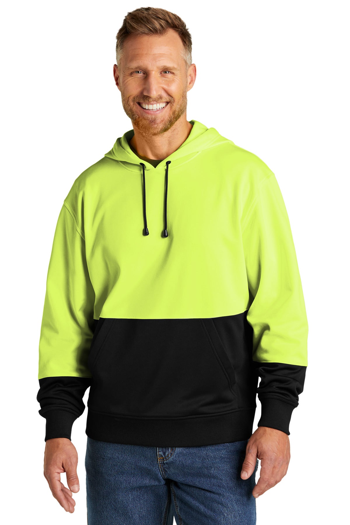 Custom Embroidery or DTF Print - CornerStone ® Enhanced Visibility Fleece Pullover Hoodie CSF01