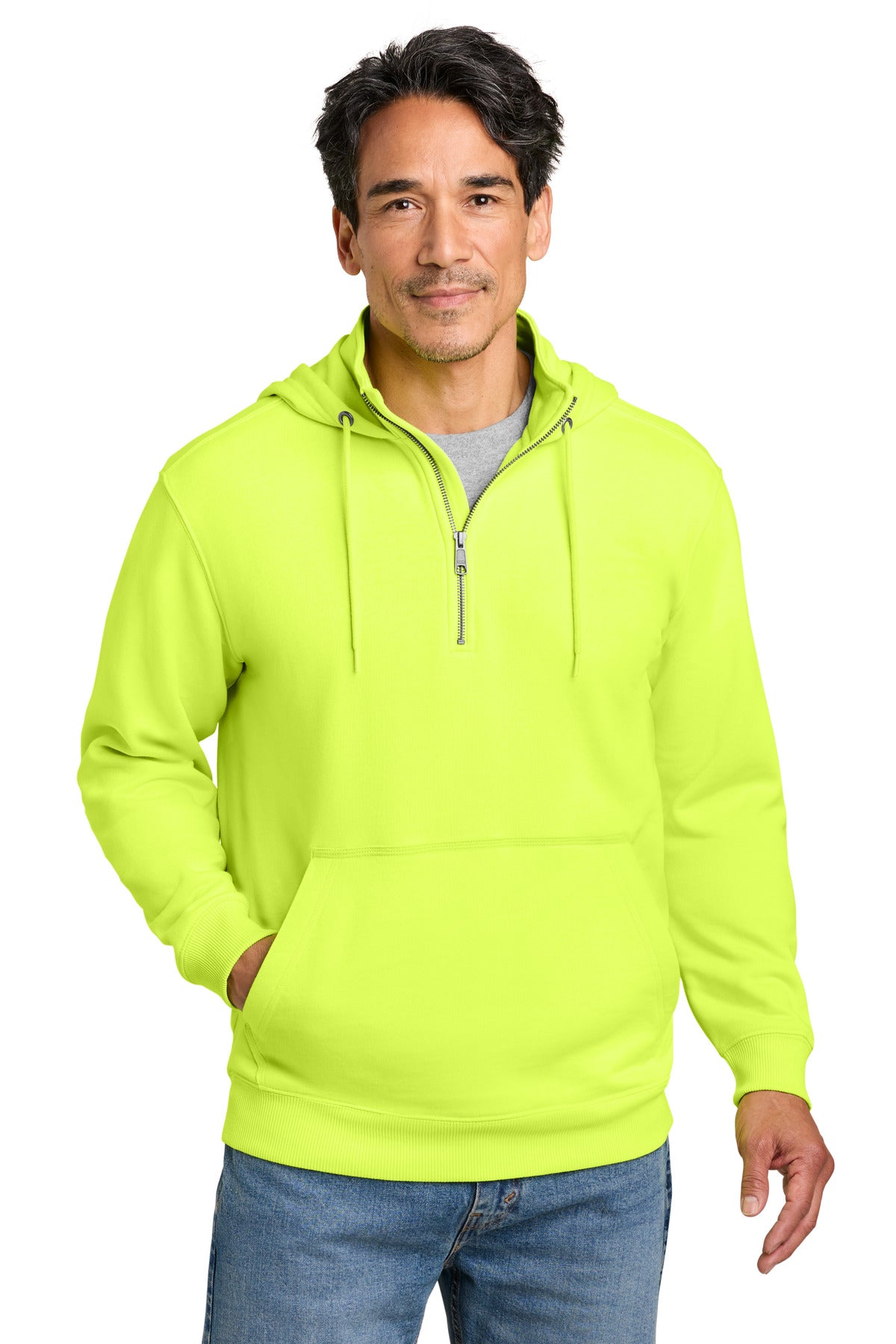 Custom Embroidery or DTF Print - CornerStone ® Tough Fleece 1/4-Zip Hoodie CSF633
