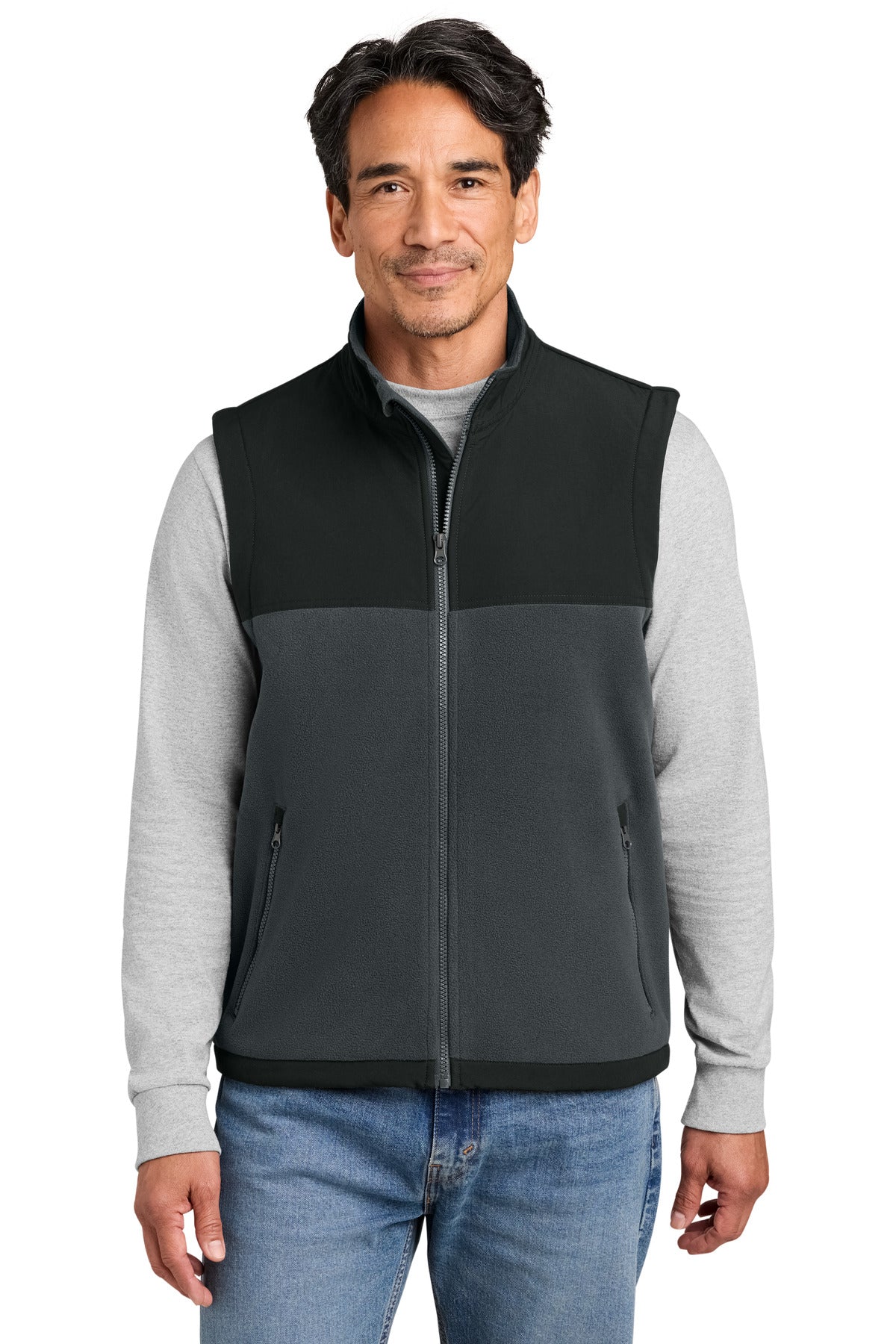 Custom Embroidery or DTF Print - CornerStone ® Fleece Overlay Vest CSF751