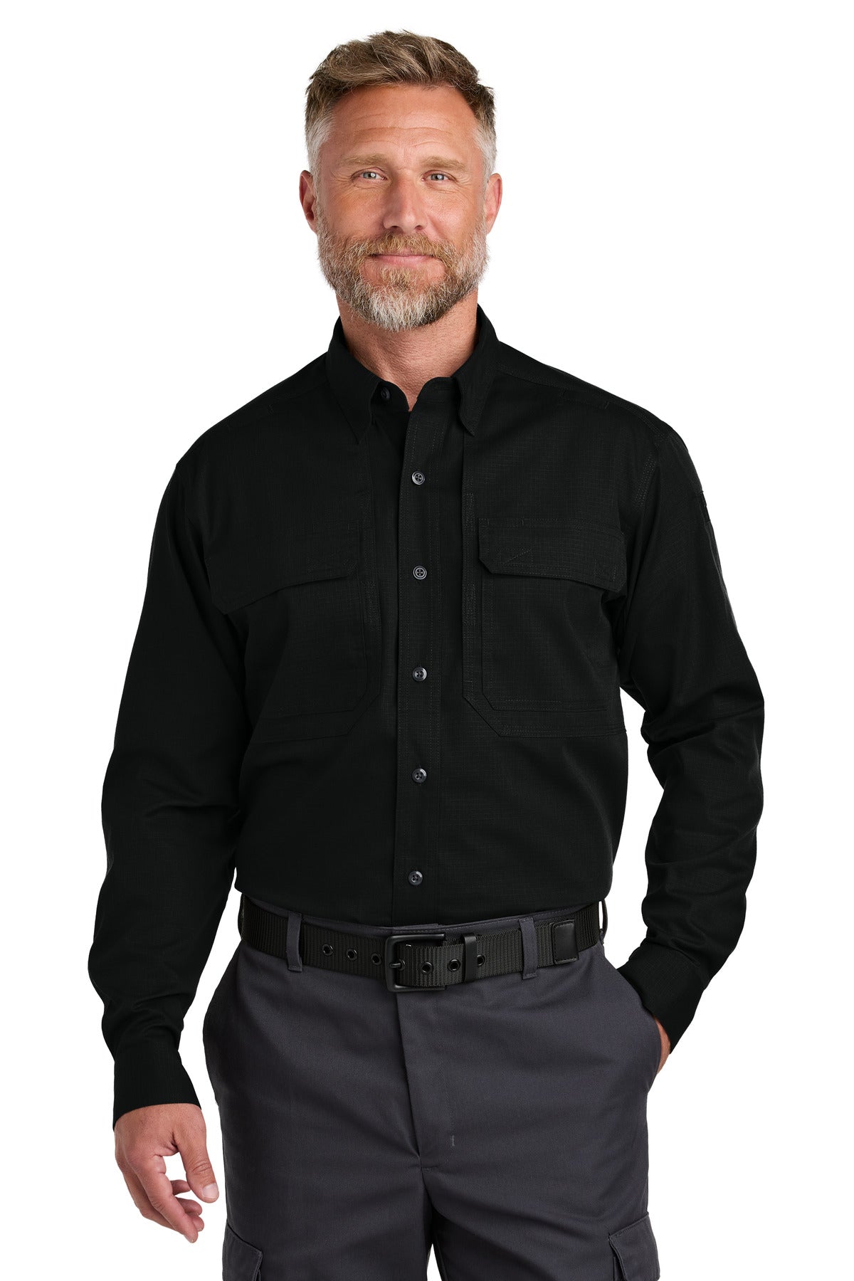Custom Embroidery or DTF Print - CornerStone ® Long Sleeve Select Tactical Shirt CSW176