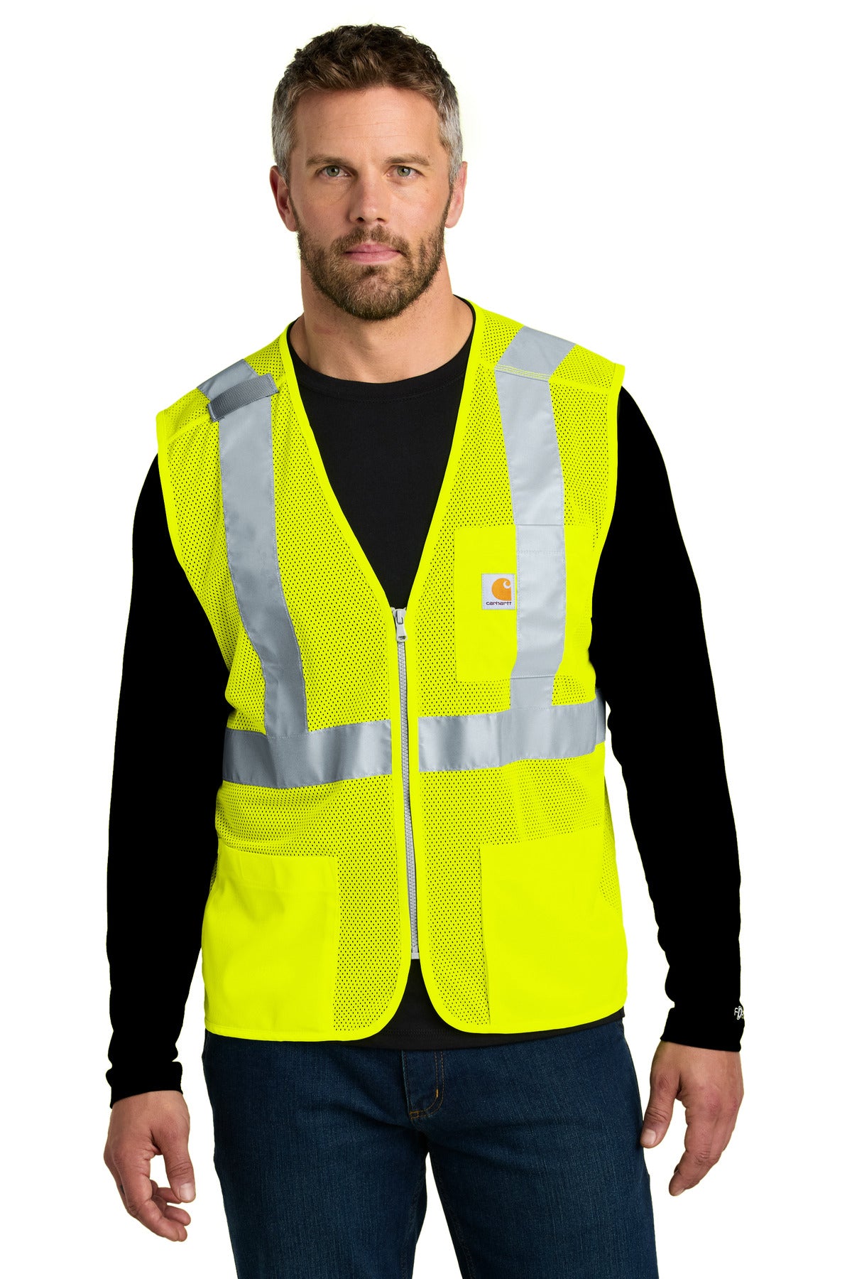 Custom Embroidered - Carhartt© ANSI Class 2 Mesh Zip-Front Vest CT106171