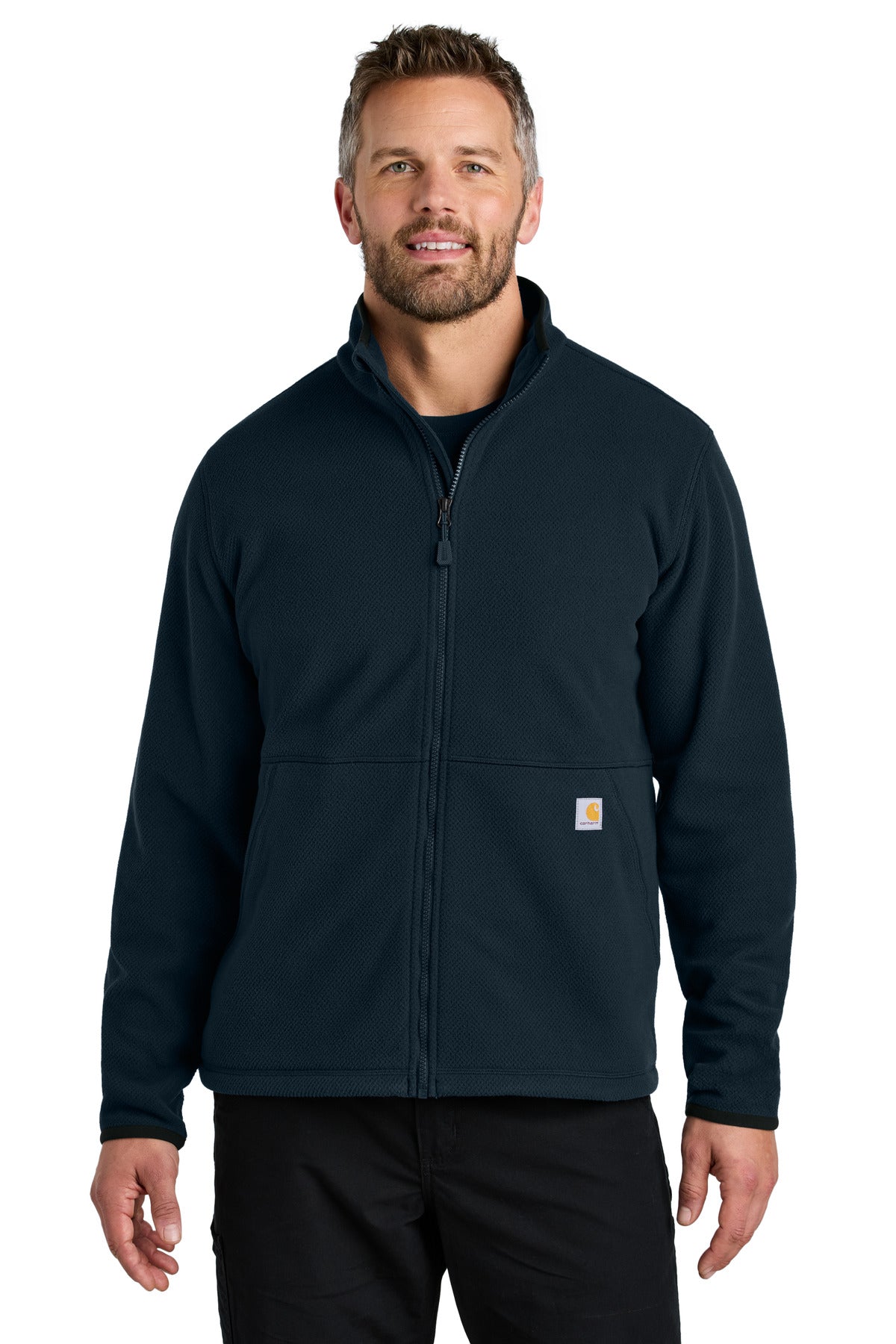 Custom Embroidered - Carhartt ® Textured Full-Zip Fleece Jacket CT106416