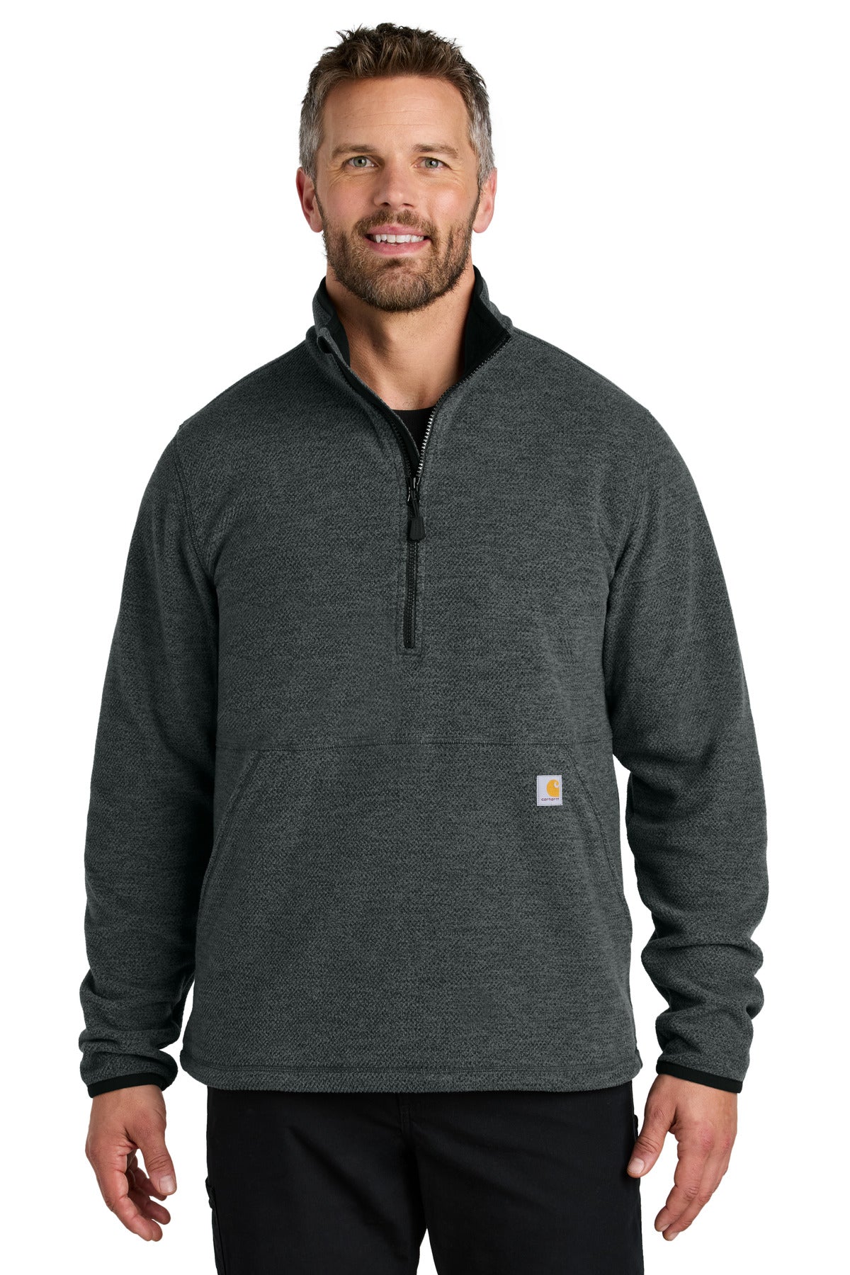 Custom Embroidered - Carhartt ® Textured 1/2-Zip Fleece Jacket CT106417
