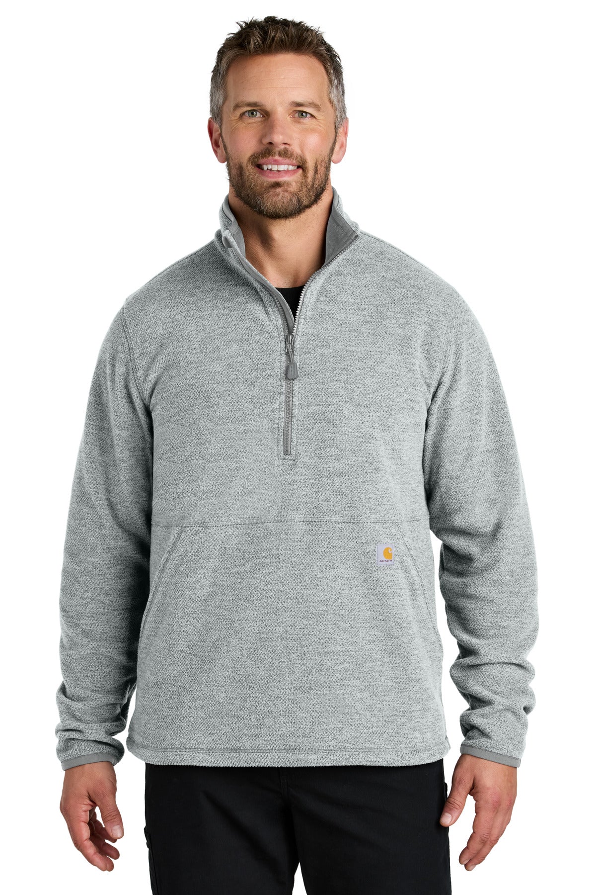 Custom Embroidered - Carhartt ® Textured 1/2-Zip Fleece Jacket CT106417