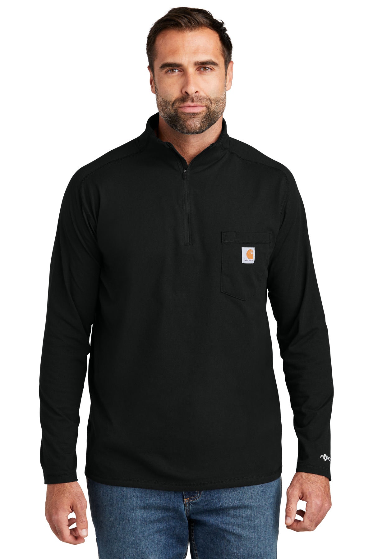 Custom Embroidered - Carhartt Force© 1/4-Zip Long Sleeve T-Shirt CT106660