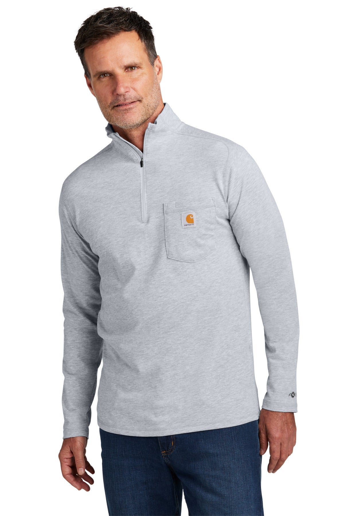 Custom Embroidered - Carhartt Force ® 1/4-Zip Long Sleeve T-Shirt CT106660