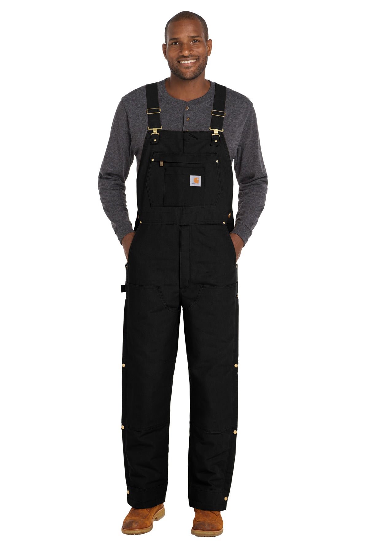 Custom Embroidered - Carhartt© Firm Duck Insulated Bib Overalls CT1066