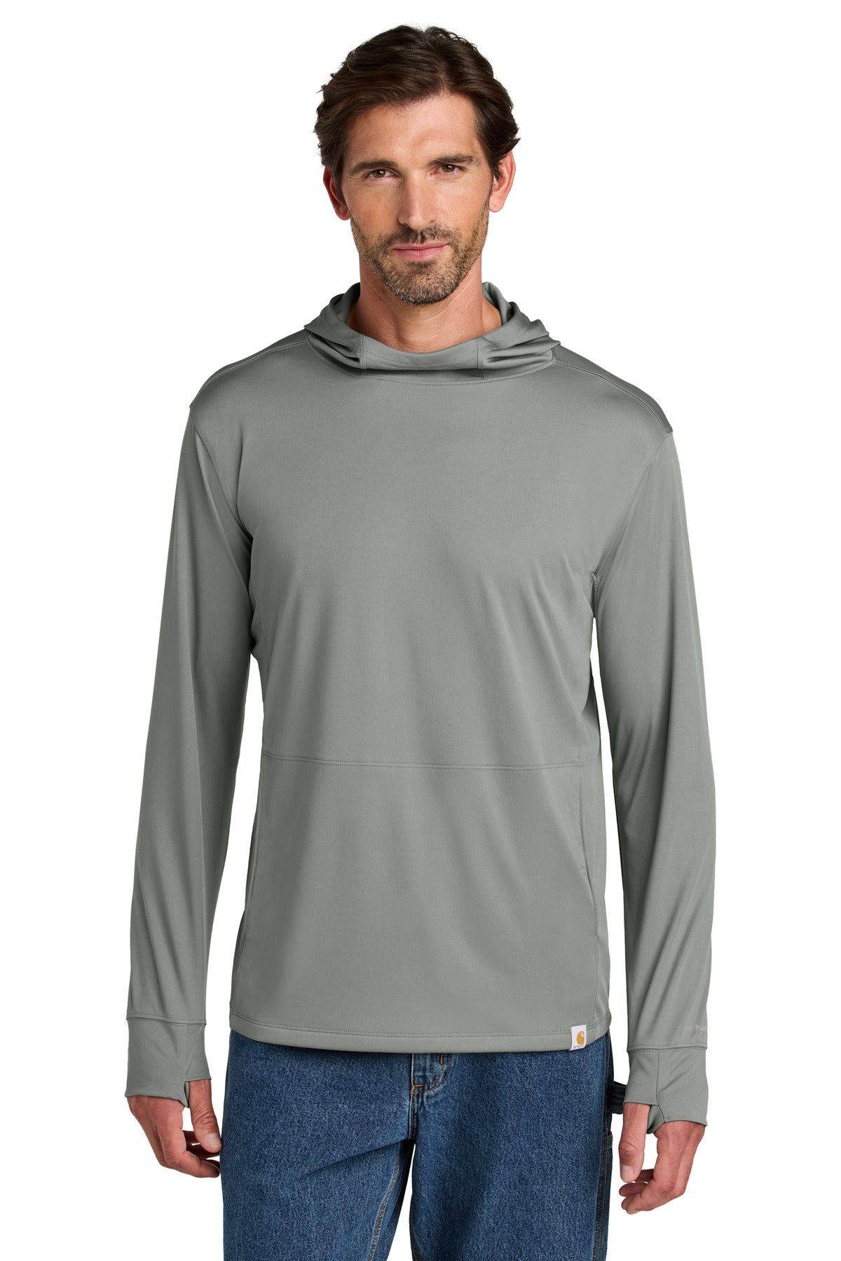 Custom Embroidered - Carhartt Force ®  Sun Defender ™  Long Sleeve Hooded T-Shirt CT106923