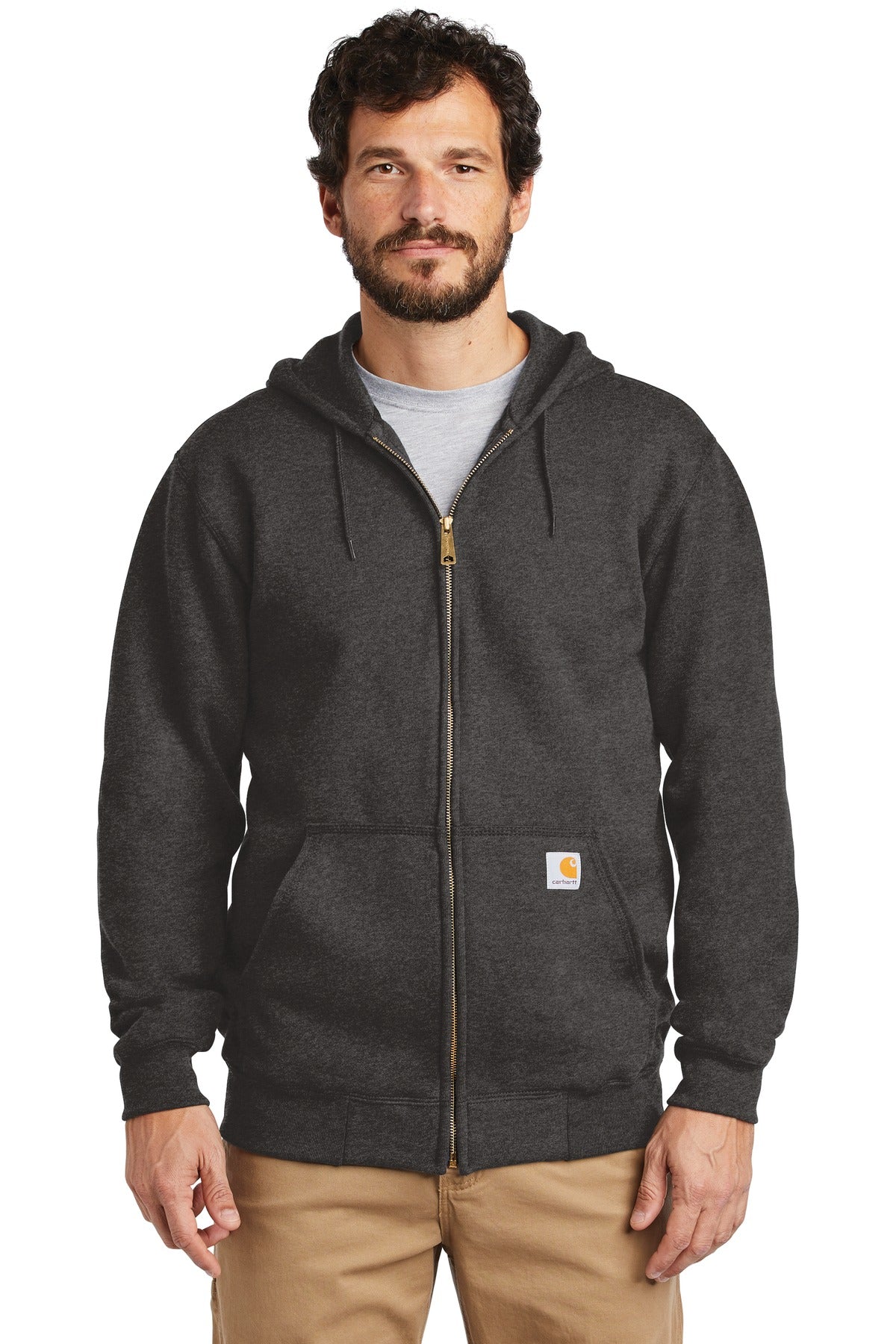 Custom Embroidered or DTF Printed - Carhartt ® Midweight Hooded Zip-Front Sweatshirt. CTK122