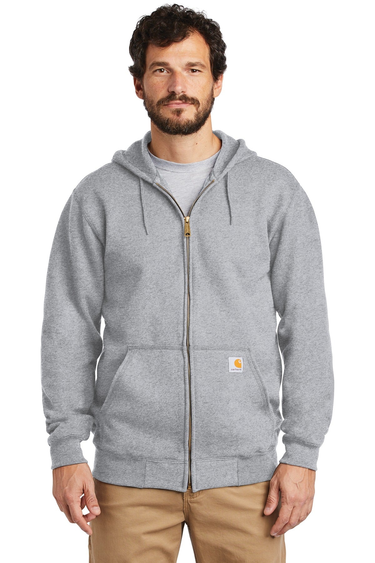 Custom Embroidered or DTF Printed - Carhartt ® Midweight Hooded Zip-Front Sweatshirt. CTK122