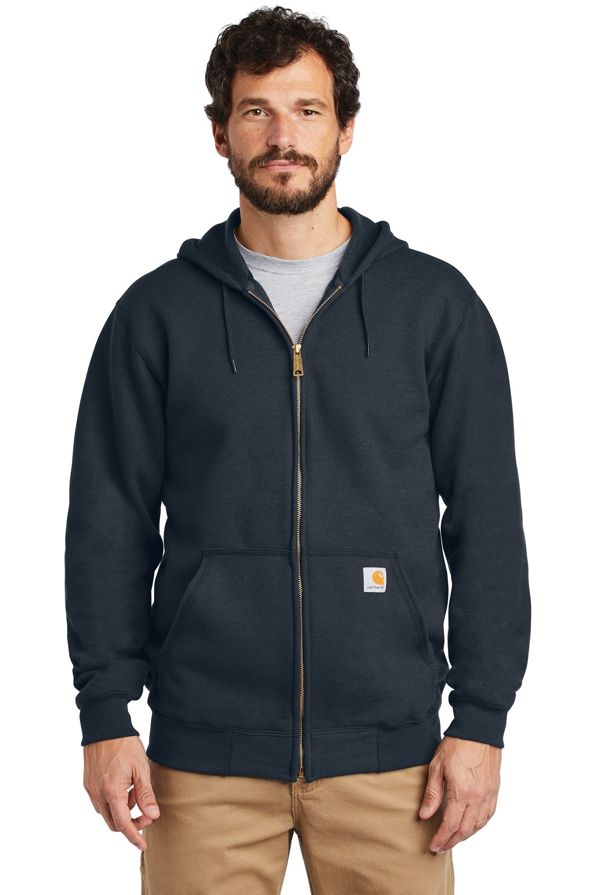 Custom Embroidered or DTF Printed - Carhartt ® Midweight Hooded Zip-Front Sweatshirt. CTK122