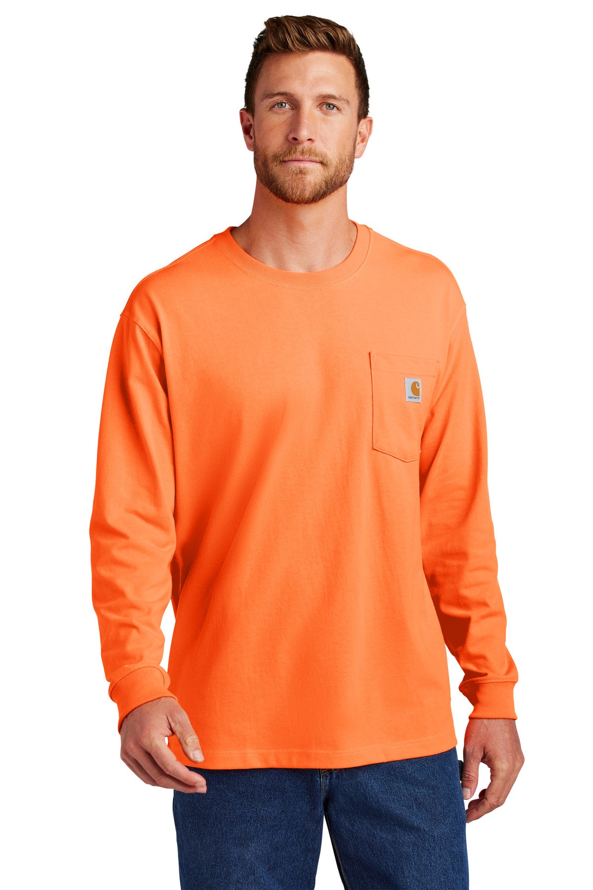 Custom Embroidered - Carhartt © Workwear Pocket Long Sleeve T-Shirt. CTK126