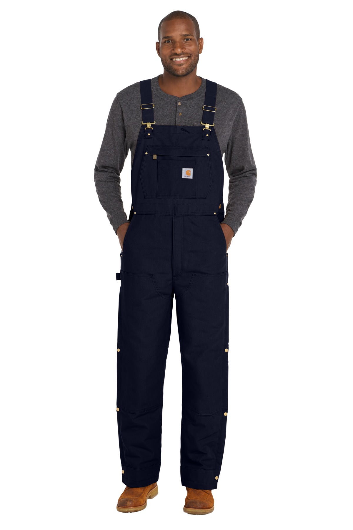 Custom Embroidered - Carhartt© Tall Firm Duck Insulated Bib Overalls CTT106672