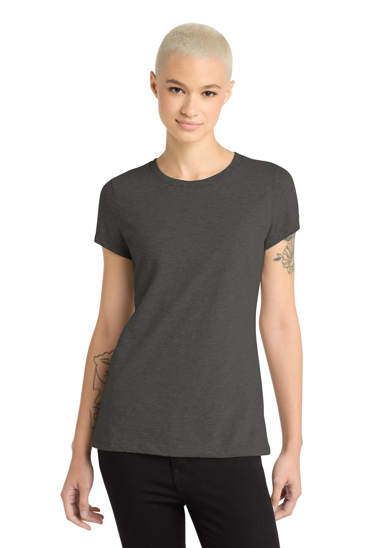 Custom Embroidery or DTF Print - District ® Women's Perfect Blend ® CVC Tee. DM108L