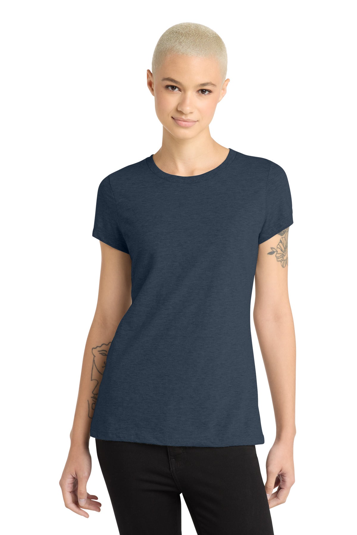 Custom Embroidery or DTF Print - District ® Women's Perfect Blend ® CVC Tee. DM108L