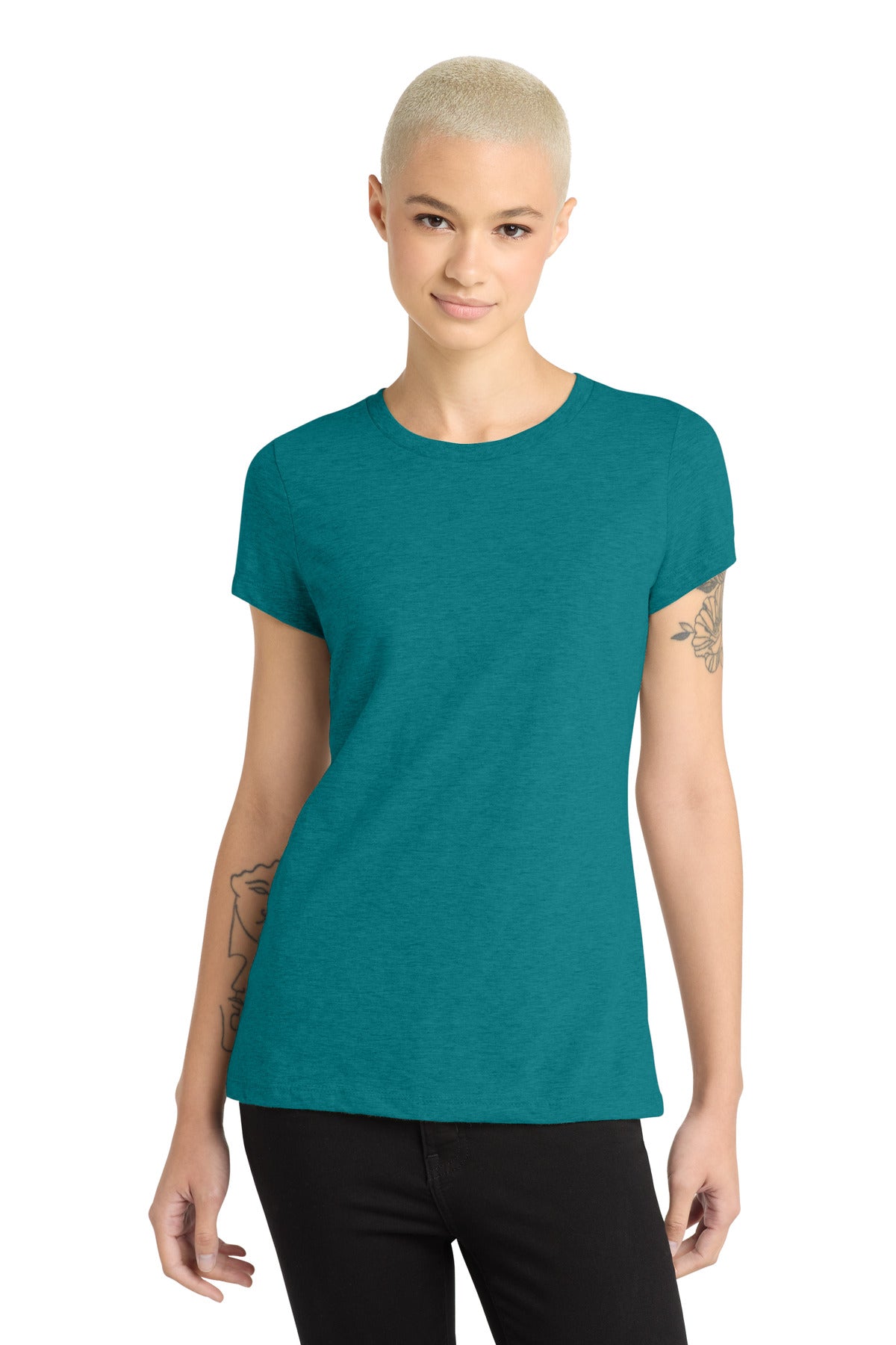 Custom Embroidery or DTF Print - District ® Women's Perfect Blend ® CVC Tee. DM108L