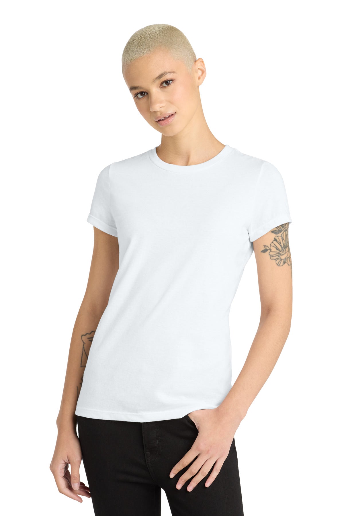 Custom Embroidery or DTF Print - District ® Women's Perfect Blend ® CVC Tee. DM108L