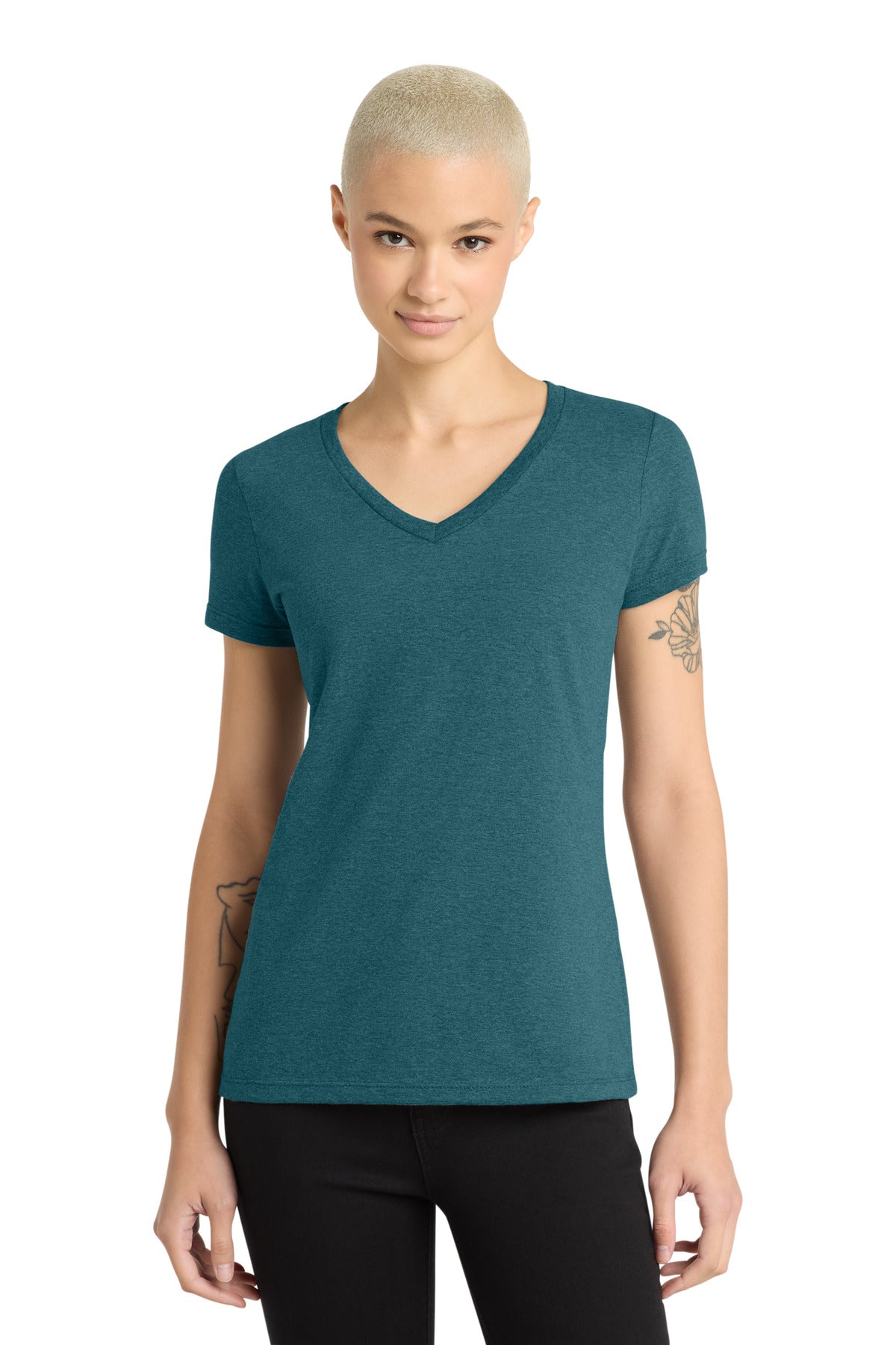 Custom Embroidery or DTF Print - District ® - Women's Perfect Weight ® V-Neck Tee. DM1170L