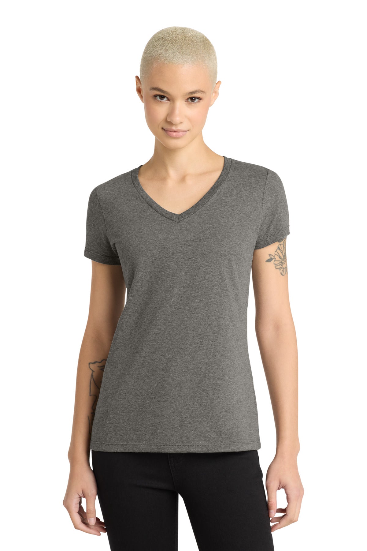 Custom Embroidery or DTF Print - District ® - Women's Perfect Weight ® V-Neck Tee. DM1170L