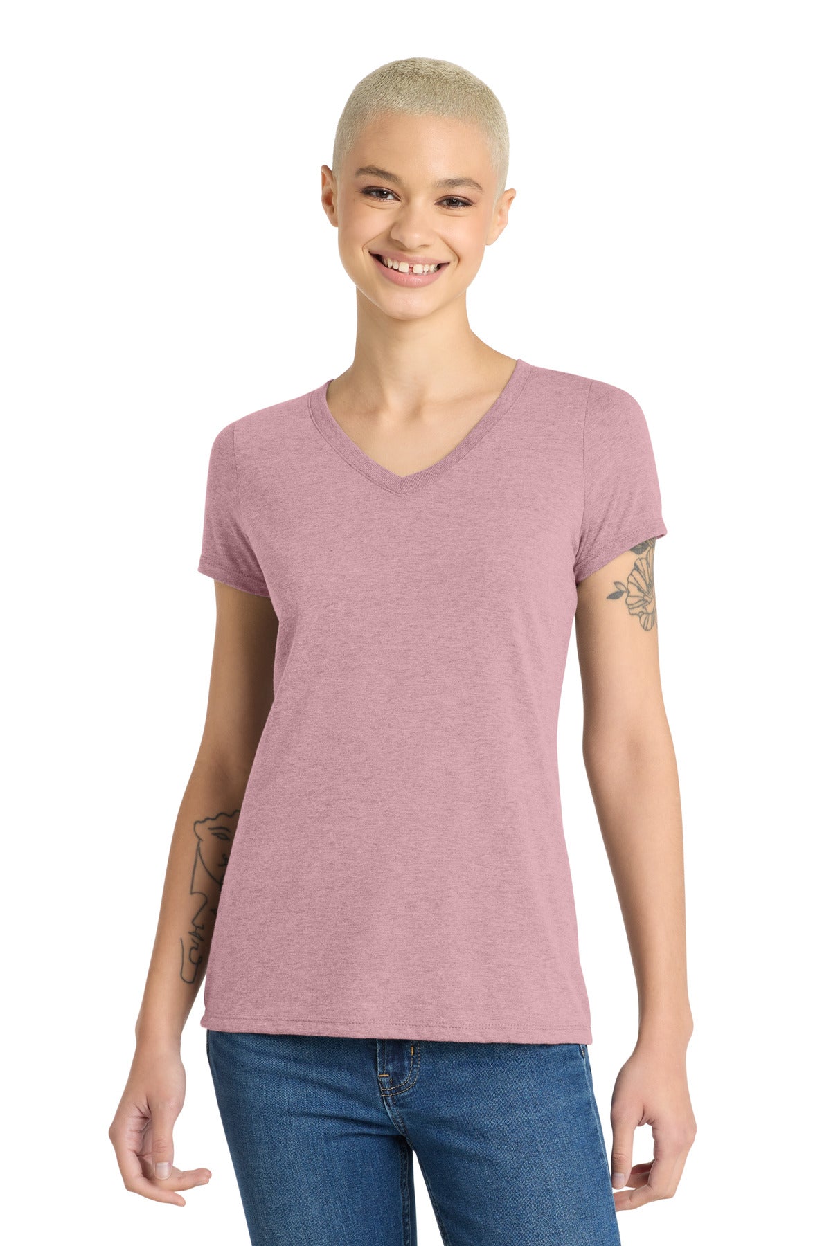 Custom Embroidery or DTF Print - District ® Women's Perfect Tri ® V-Neck Tee. DM1350L