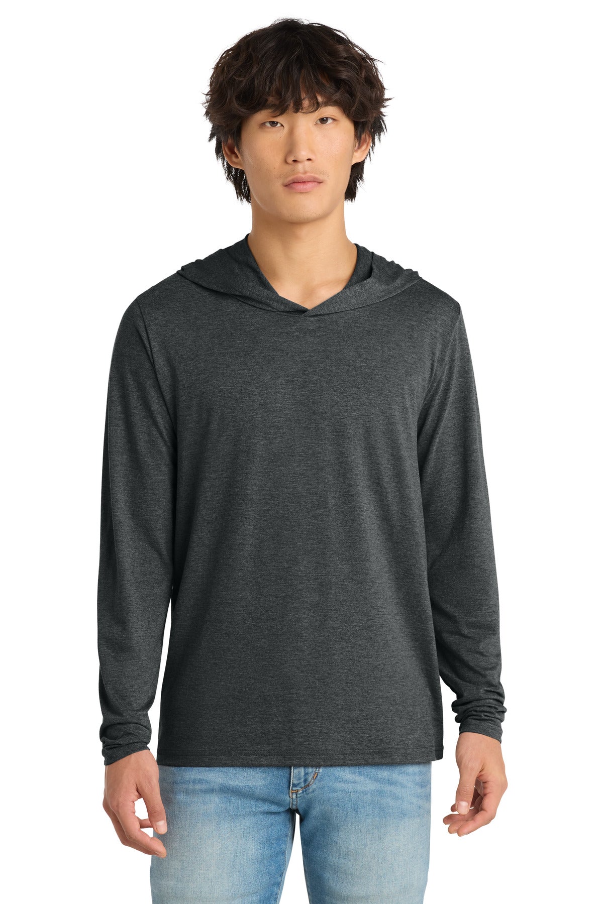 Custom Embroidery or DTF Print - District ® Perfect Tri ® Long Sleeve Hoodie. DM139