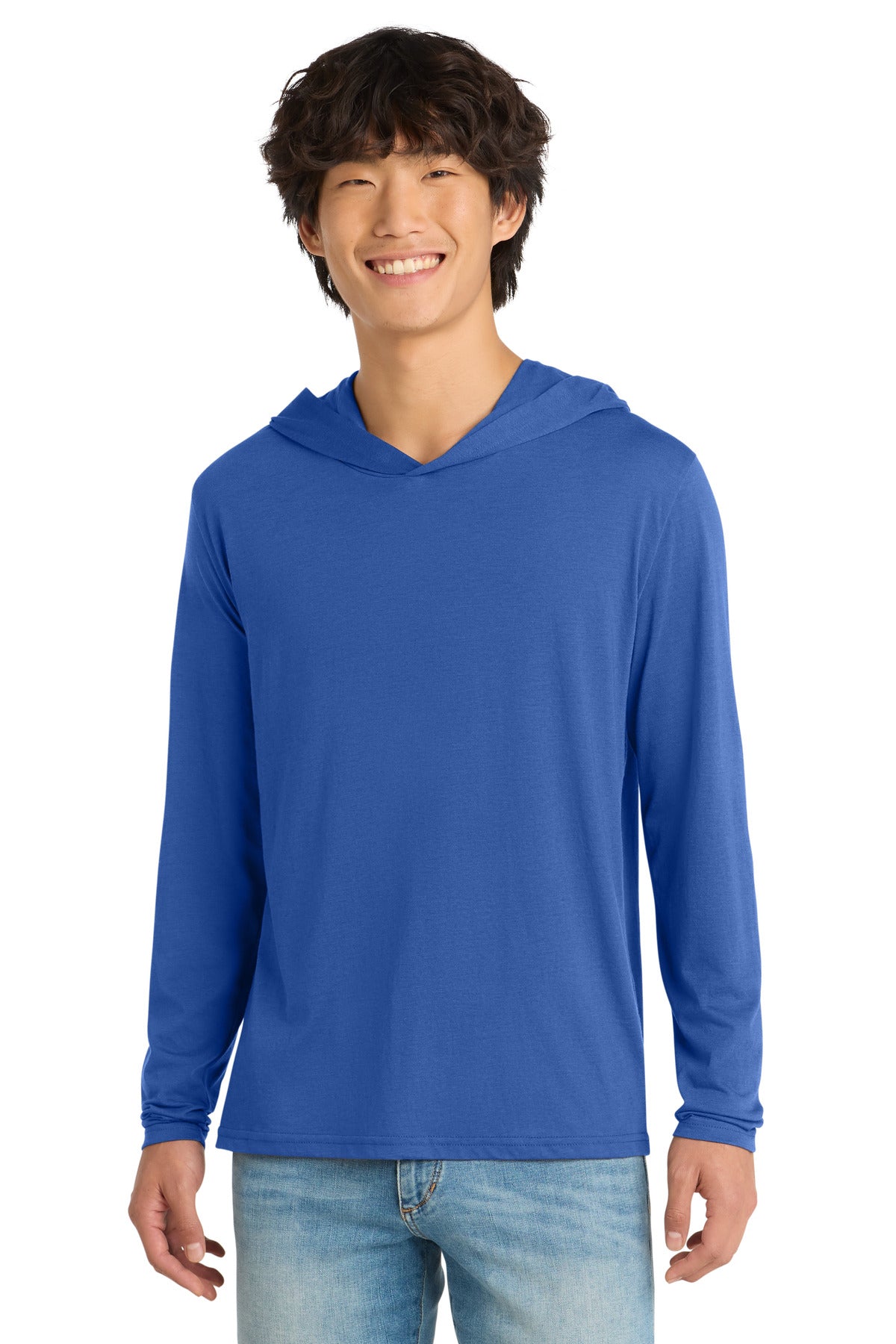 Custom Embroidery or DTF Print - District ® Perfect Tri ® Long Sleeve Hoodie. DM139