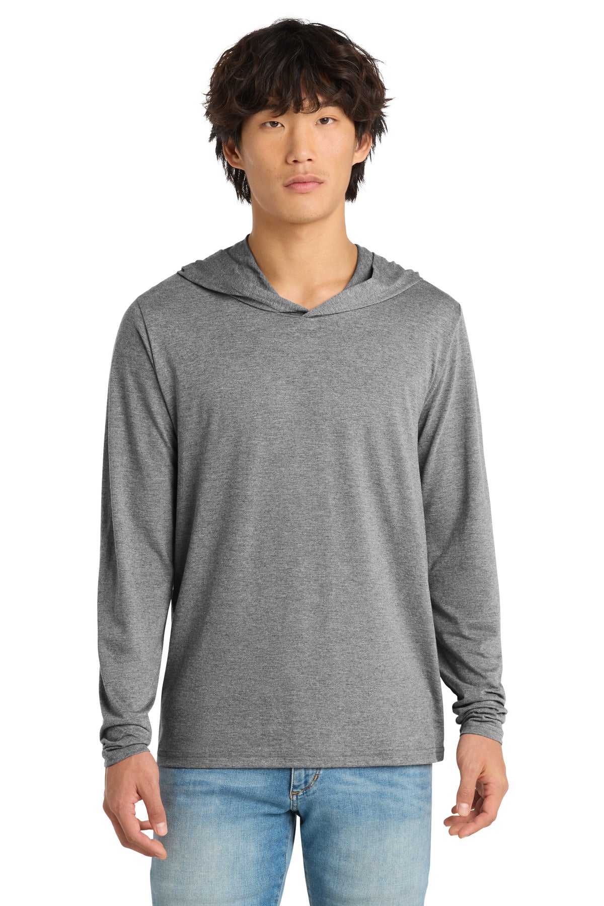 Custom Embroidery or DTF Print - District ® Perfect Tri ® Long Sleeve Hoodie. DM139