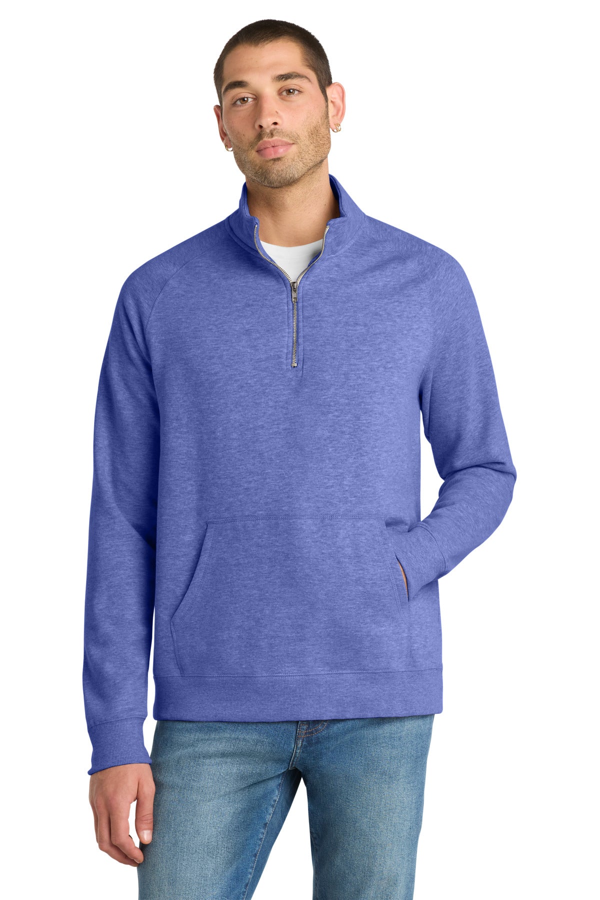Custom Embroidery or DTF Print - District ® Lightweight Fleece 1/4-Zip. DM392