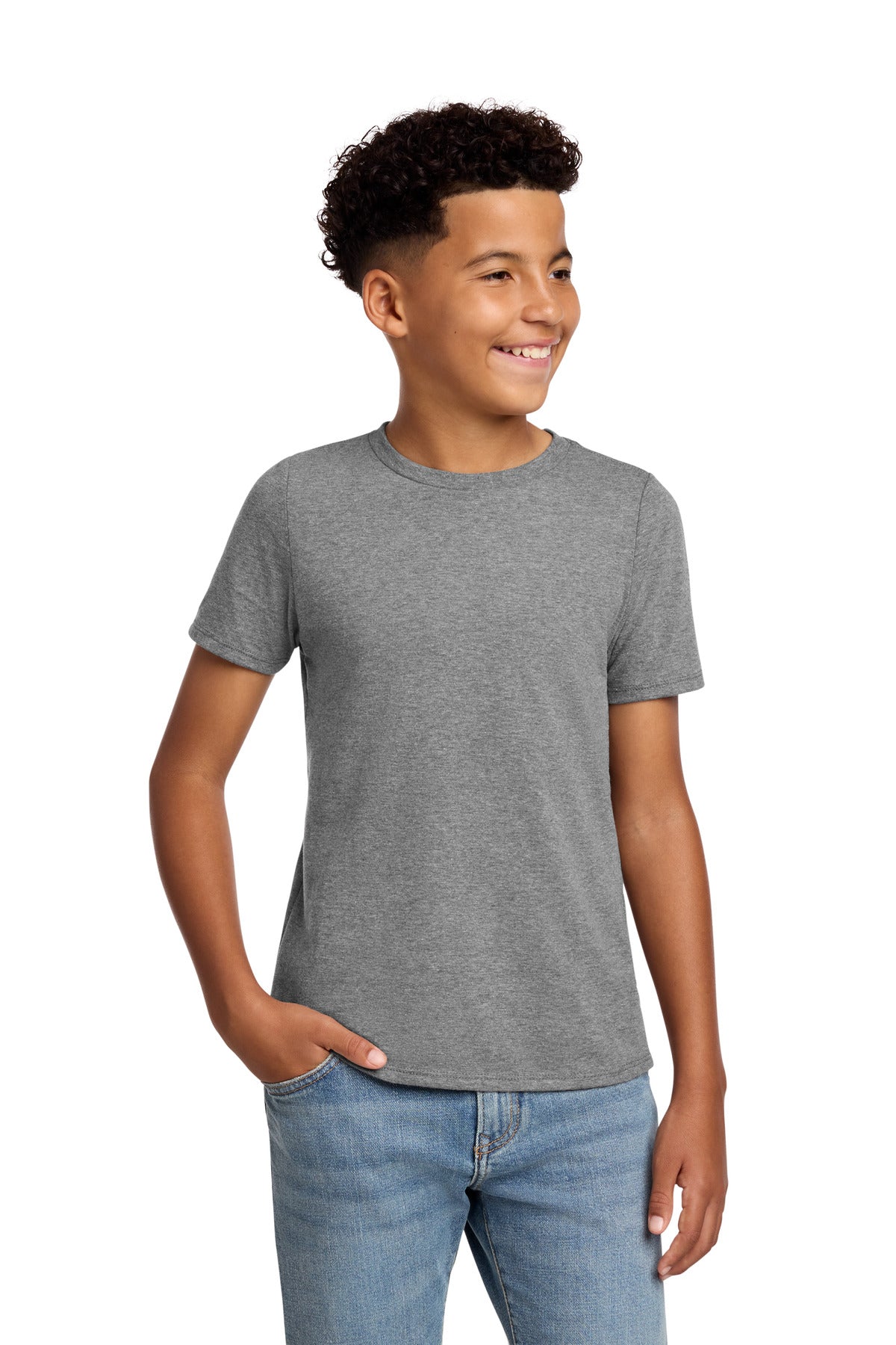 Custom Embroidery or DTF Print - District ® Youth Perfect Blend ® CVC Tee DT108Y