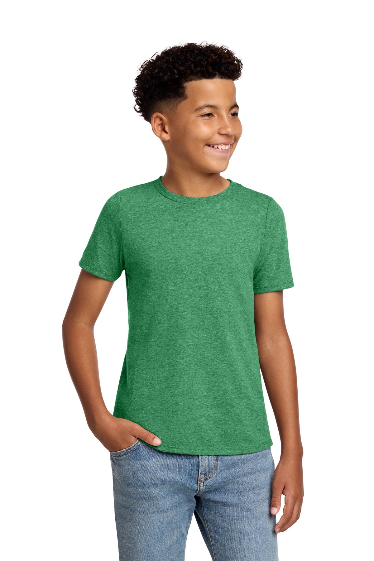 Custom Embroidery or DTF Print - District ® Youth Perfect Blend ® CVC Tee DT108Y