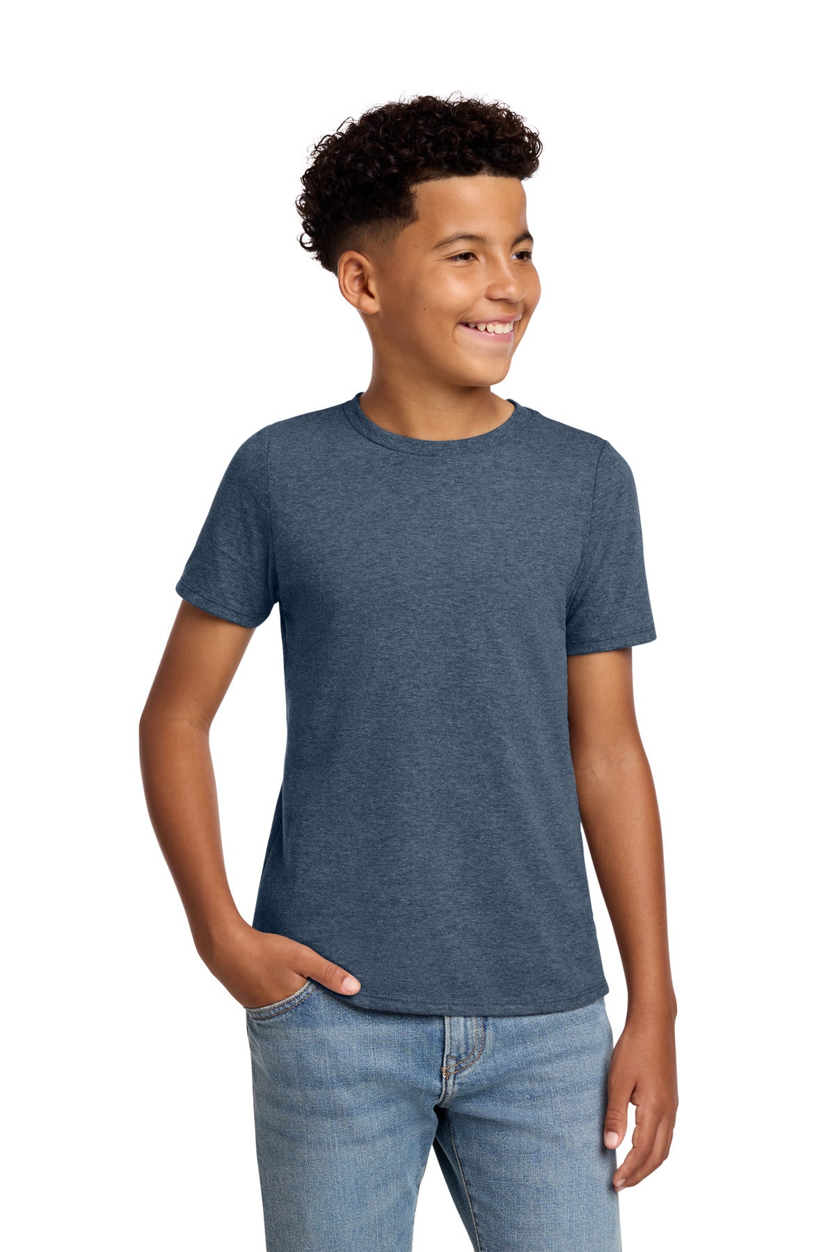 Custom Embroidery or DTF Print - District ® Youth Perfect Blend ® CVC Tee DT108Y