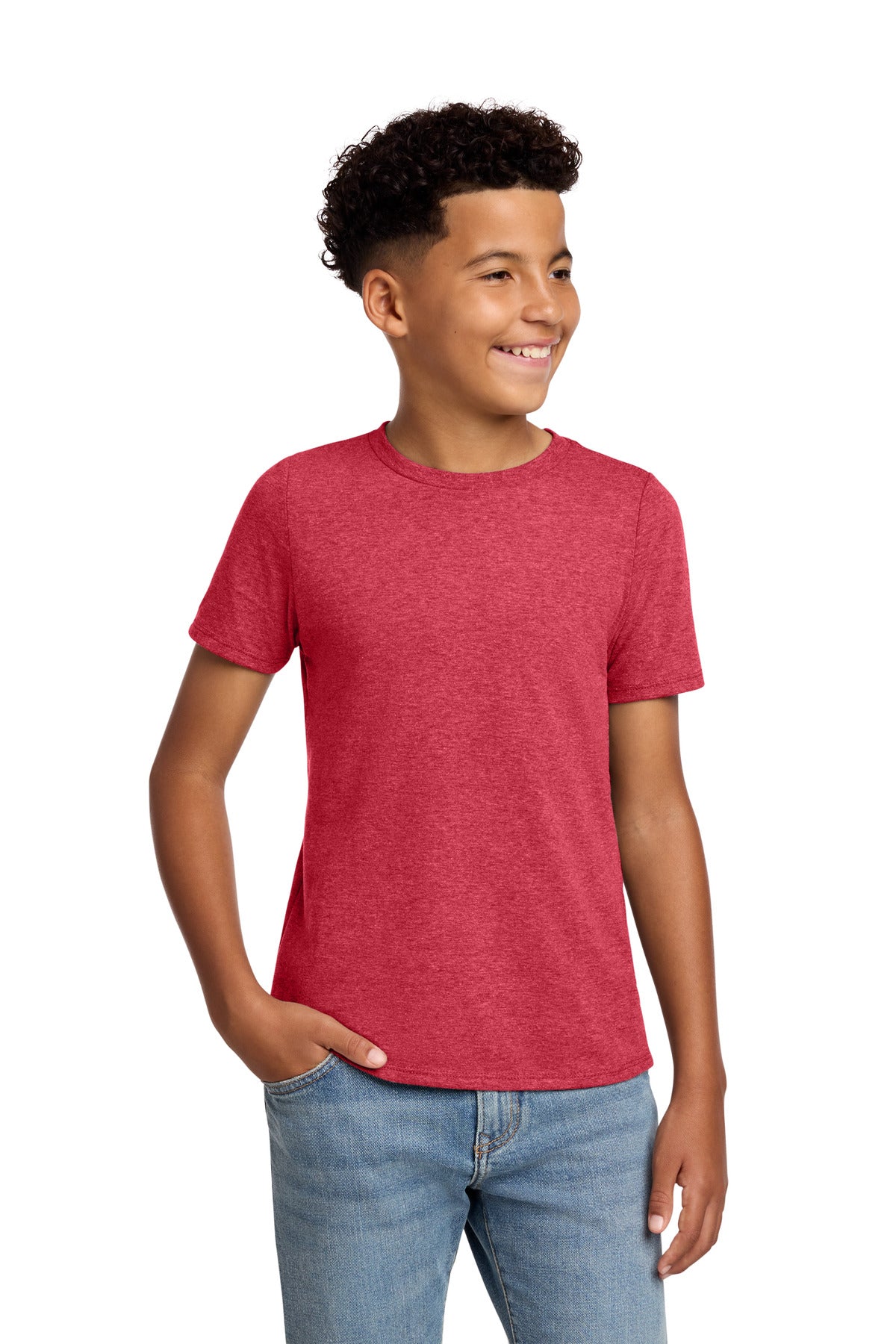 Custom Embroidery or DTF Print - District ® Youth Perfect Blend ® CVC Tee DT108Y