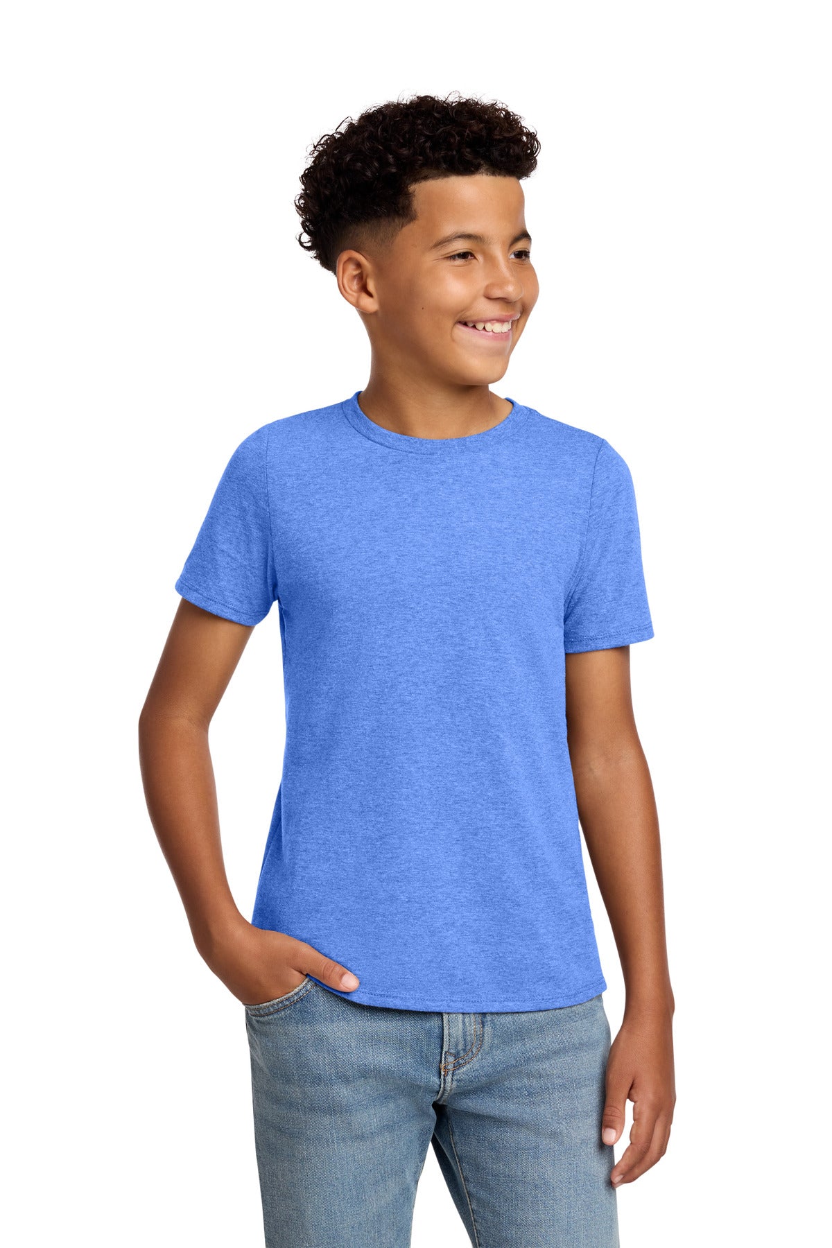 Custom Embroidery or DTF Print - District ® Youth Perfect Blend ® CVC Tee DT108Y