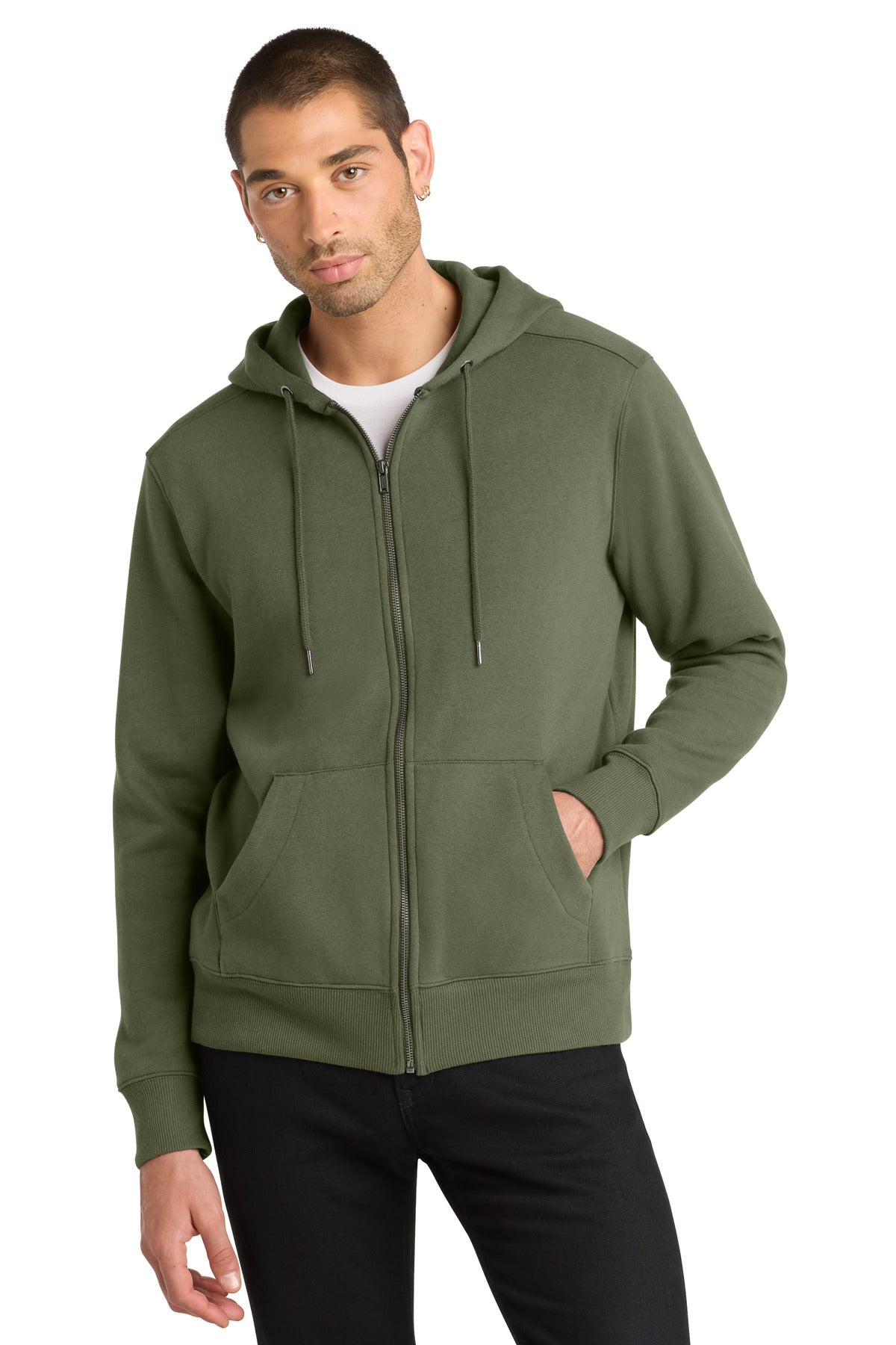 Custom Embroidery or DTF Print - District ® Perfect Weight ® Fleece Full-Zip Hoodie DT1103