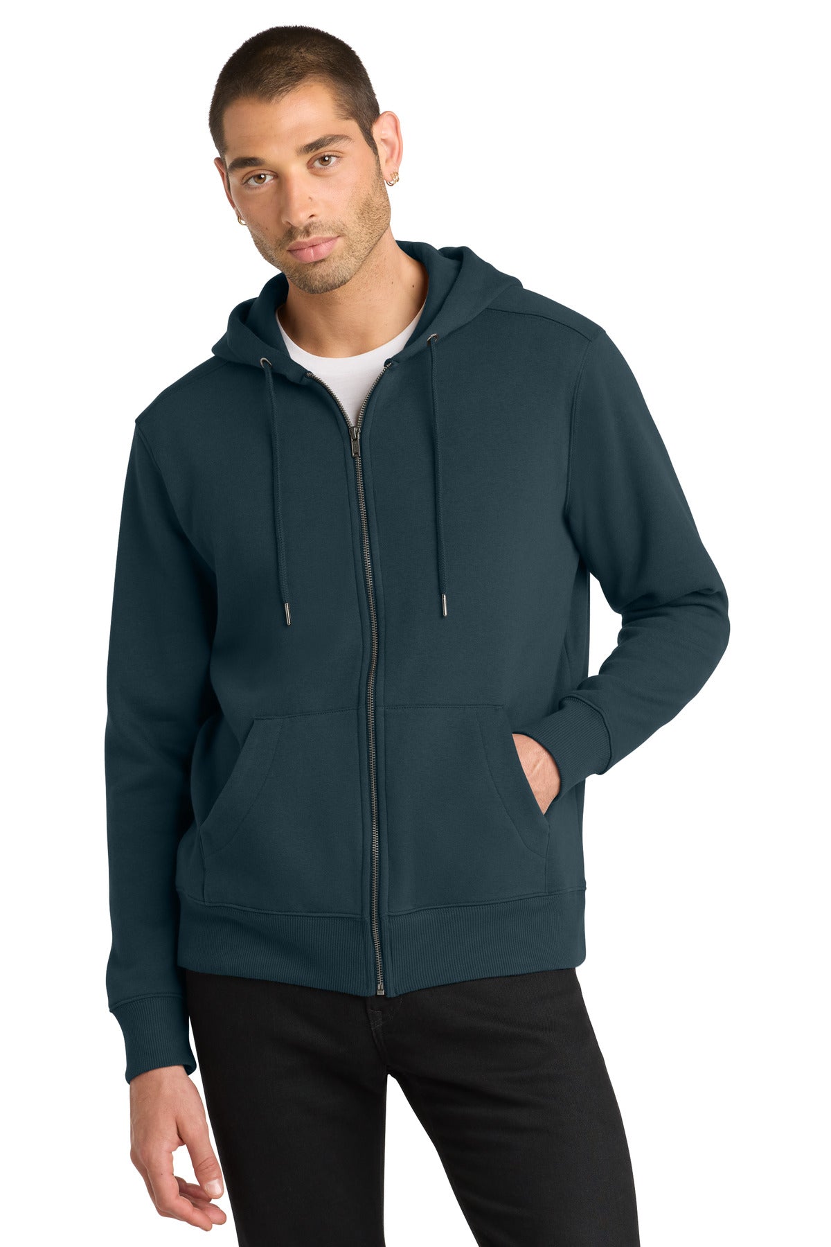 Custom Embroidery or DTF Print - District ® Perfect Weight ® Fleece Full-Zip Hoodie DT1103