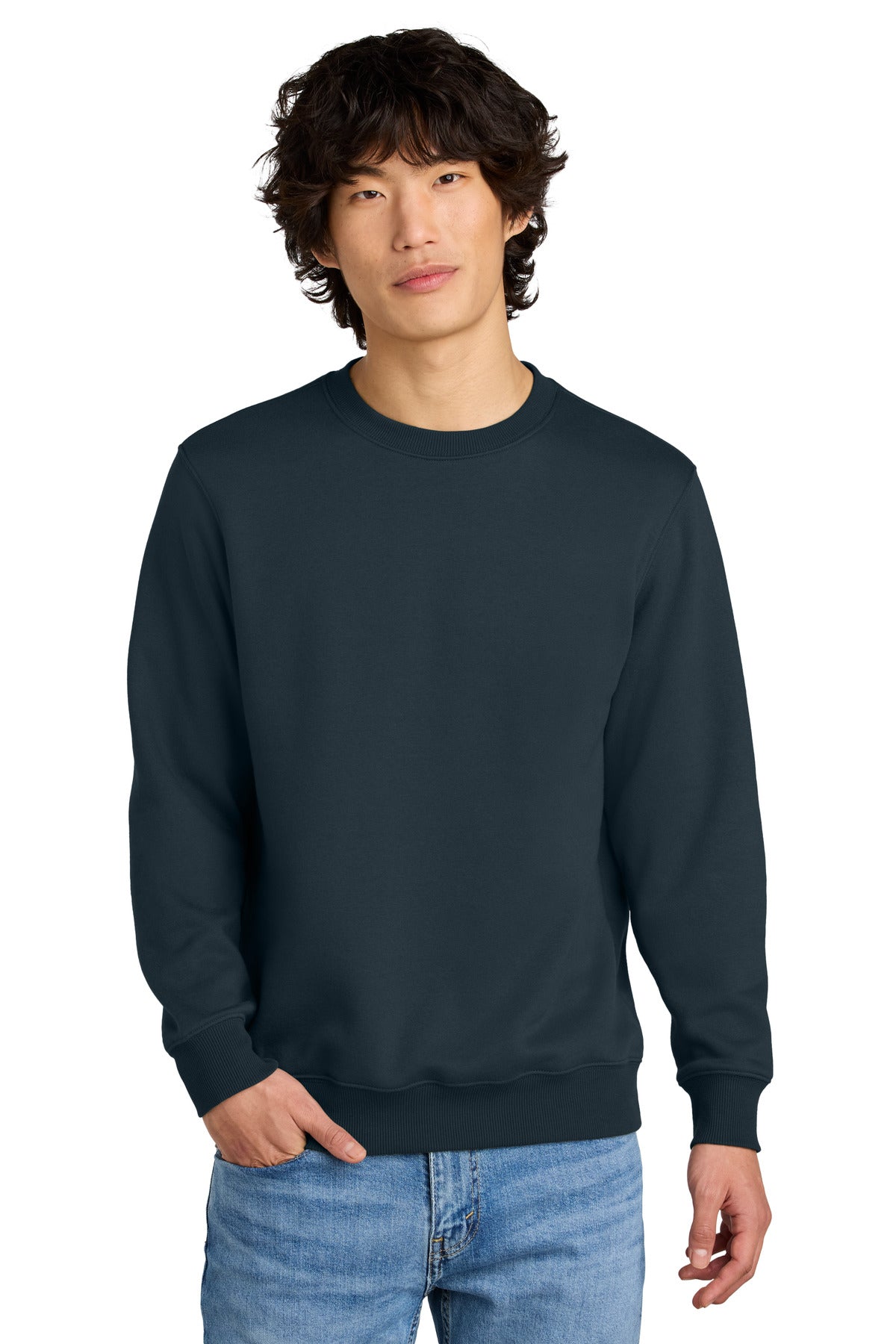 Custom Embroidery or DTF Print - District ® Perfect Weight ® Fleece Crew DT1106