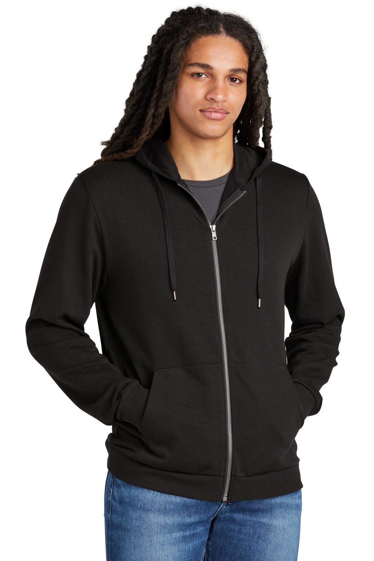Custom Embroidery or DTF Print - District ® Perfect Tri ® Fleece Full-Zip Hoodie DT1302
