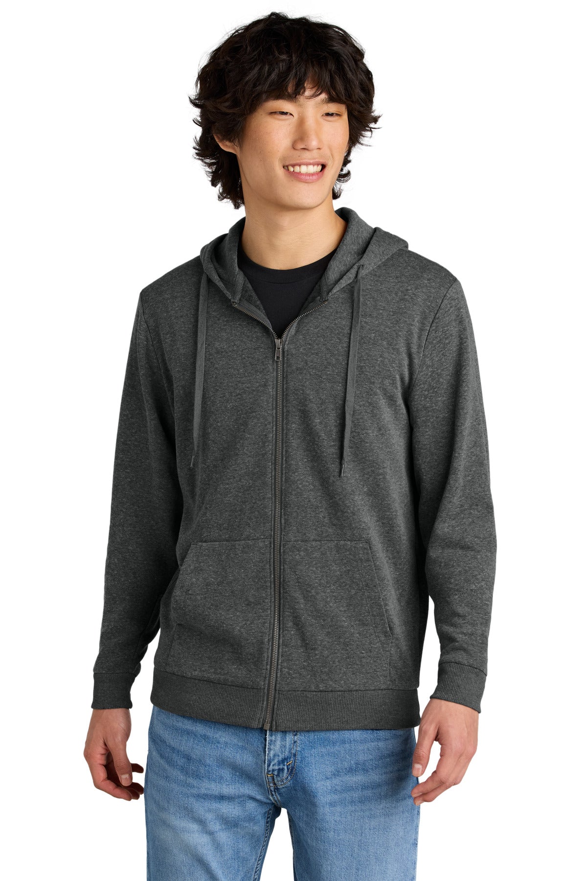 Custom Embroidery or DTF Print - District ® Perfect Tri ® Fleece Full-Zip Hoodie DT1302